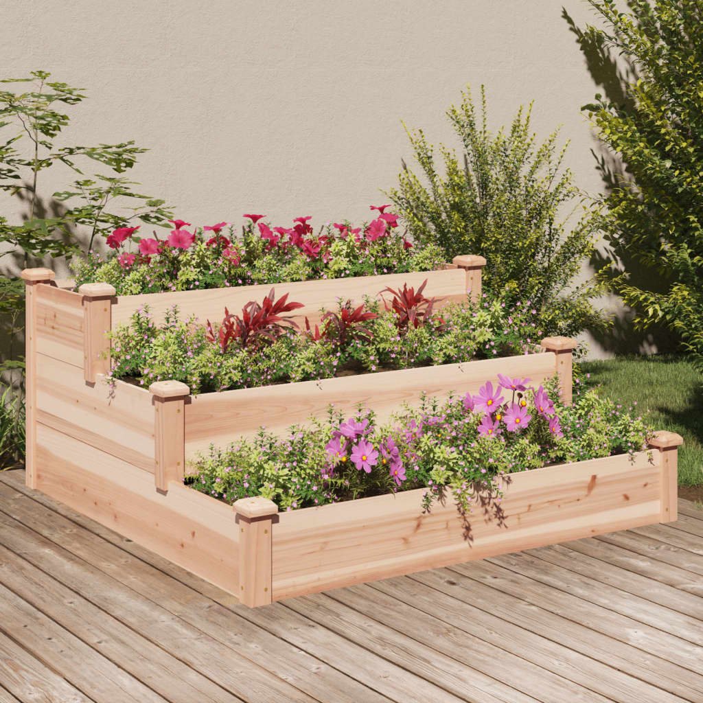 Walplus Firwood Raised Garden Bed - 120 x 120 x 56 cm