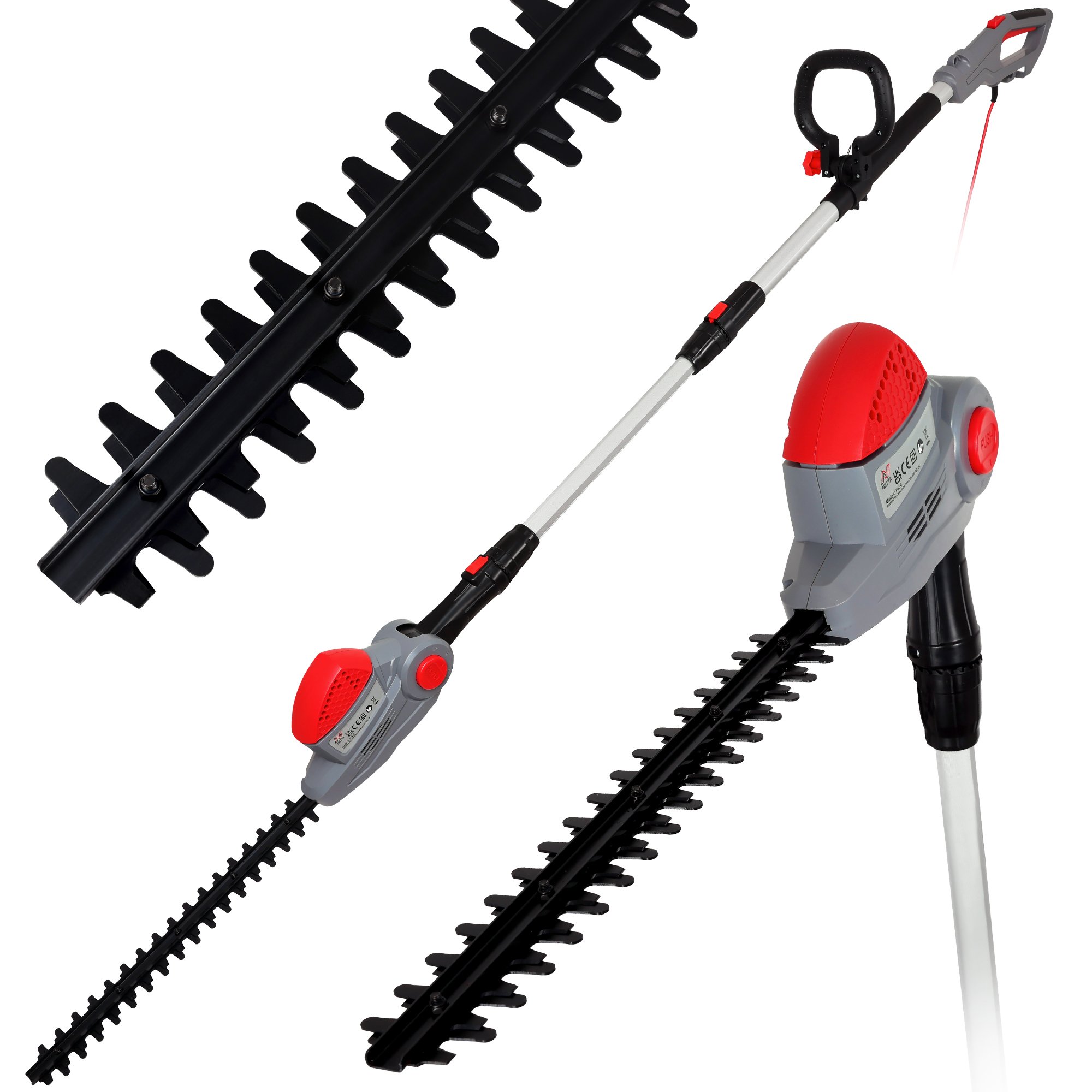 NETTA 550W Corded 2.7m Long Reach Pole Hedge Trimmer