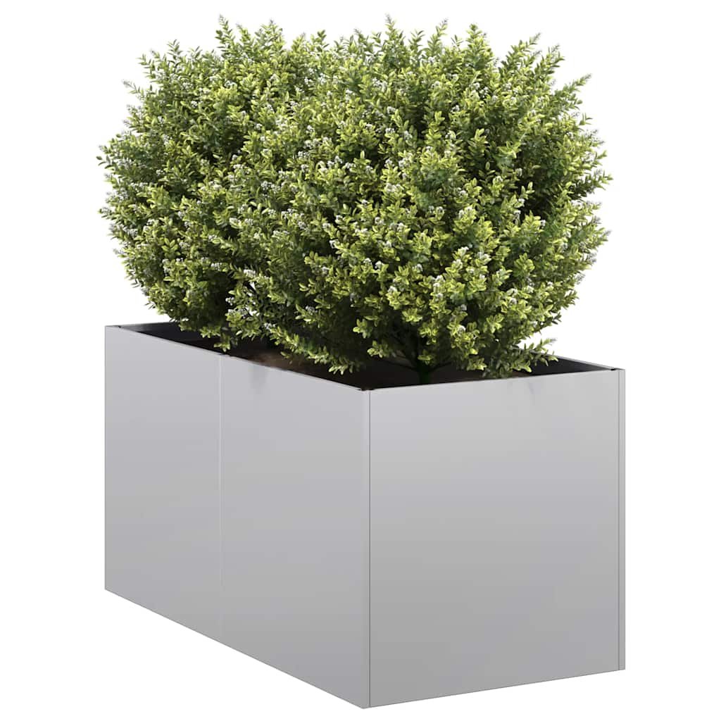 Walplus Galvanised Steel Garden Planter - 40 x 80 x 40 cm
