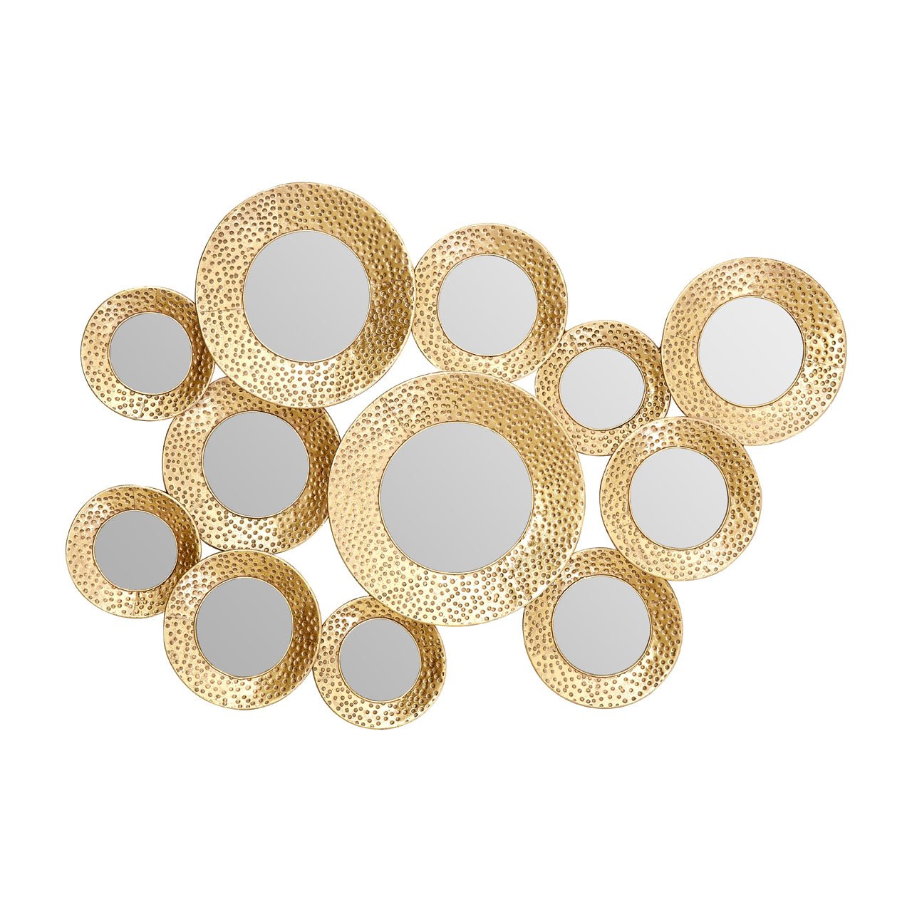Orsina Marcia Hammered Wall Mirror - Gold