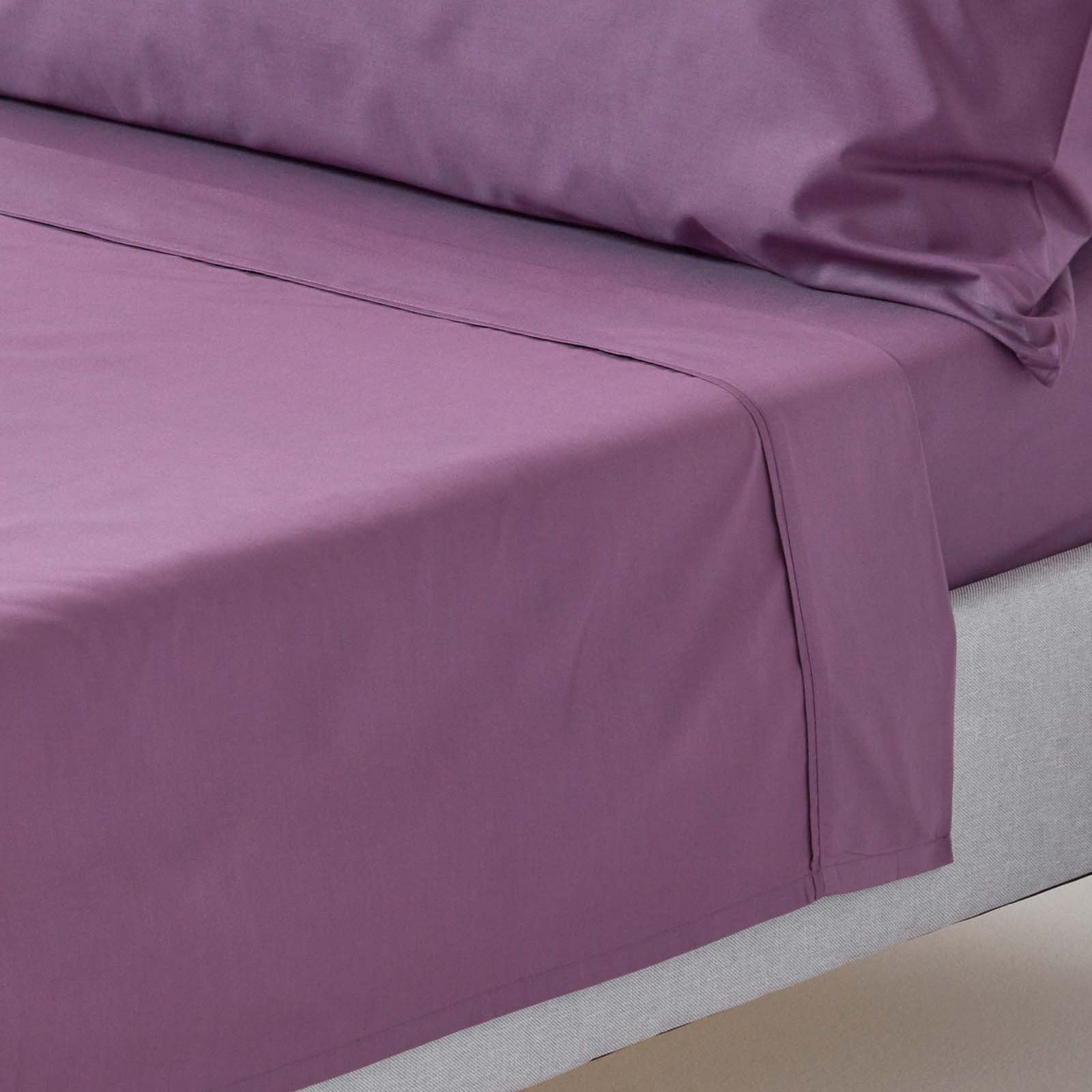 Homescapes Egyptian Cotton Purple Flat Sheet - Double