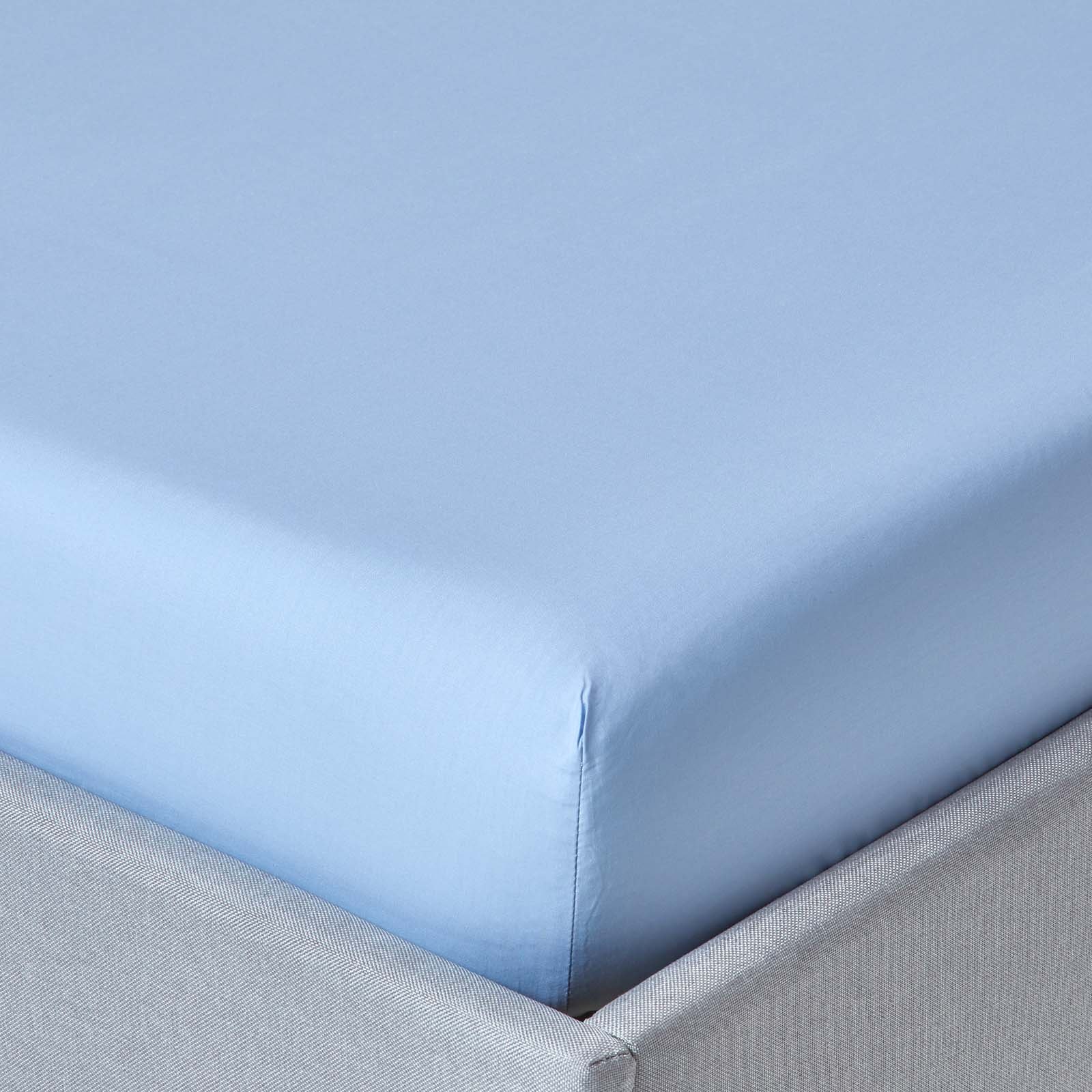 Homescapes Egyptian Cotton Blue Fitted Sheet - Single