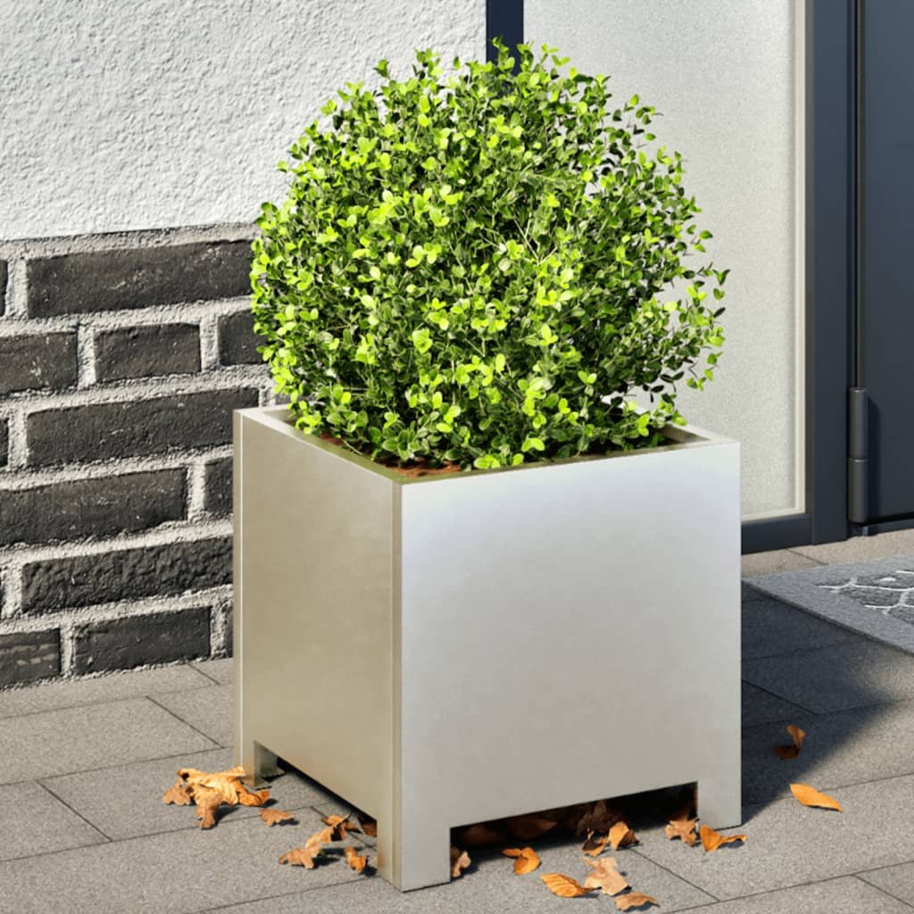 Walplus Pack of 2 Stainless Steel Garden Planter V2 - 30 x 30 x 30 cm