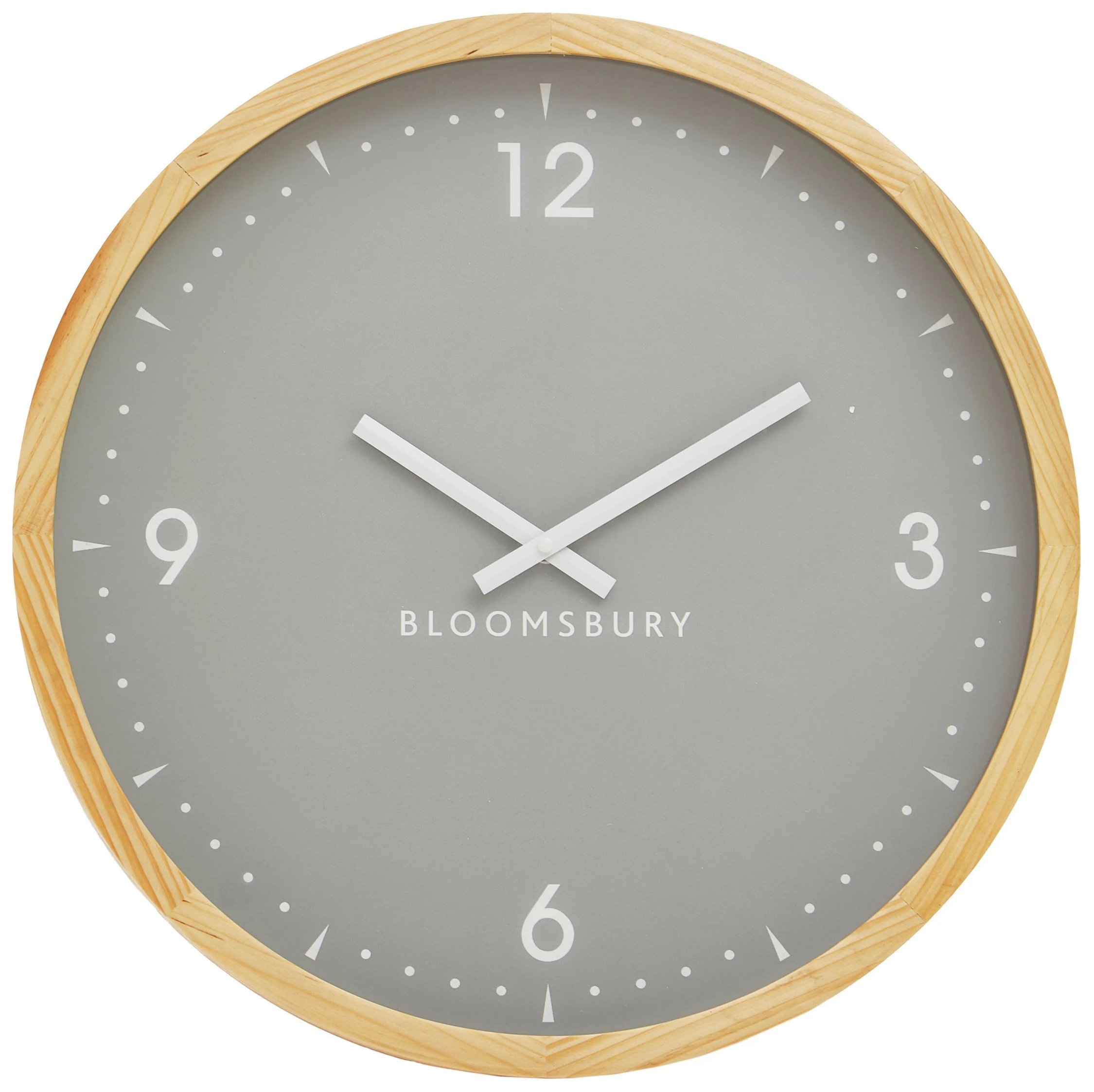 Orsina Vitus 50cm Dia Wall Clock - Grey and Oak
