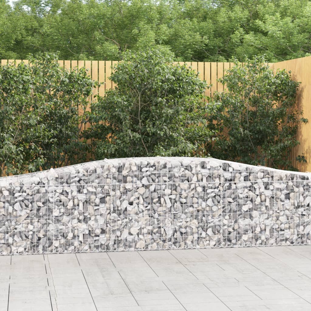 Walplus Galvanised Iron Gabion Basket - Silver 400 x 50 x 60/ - 80 cm