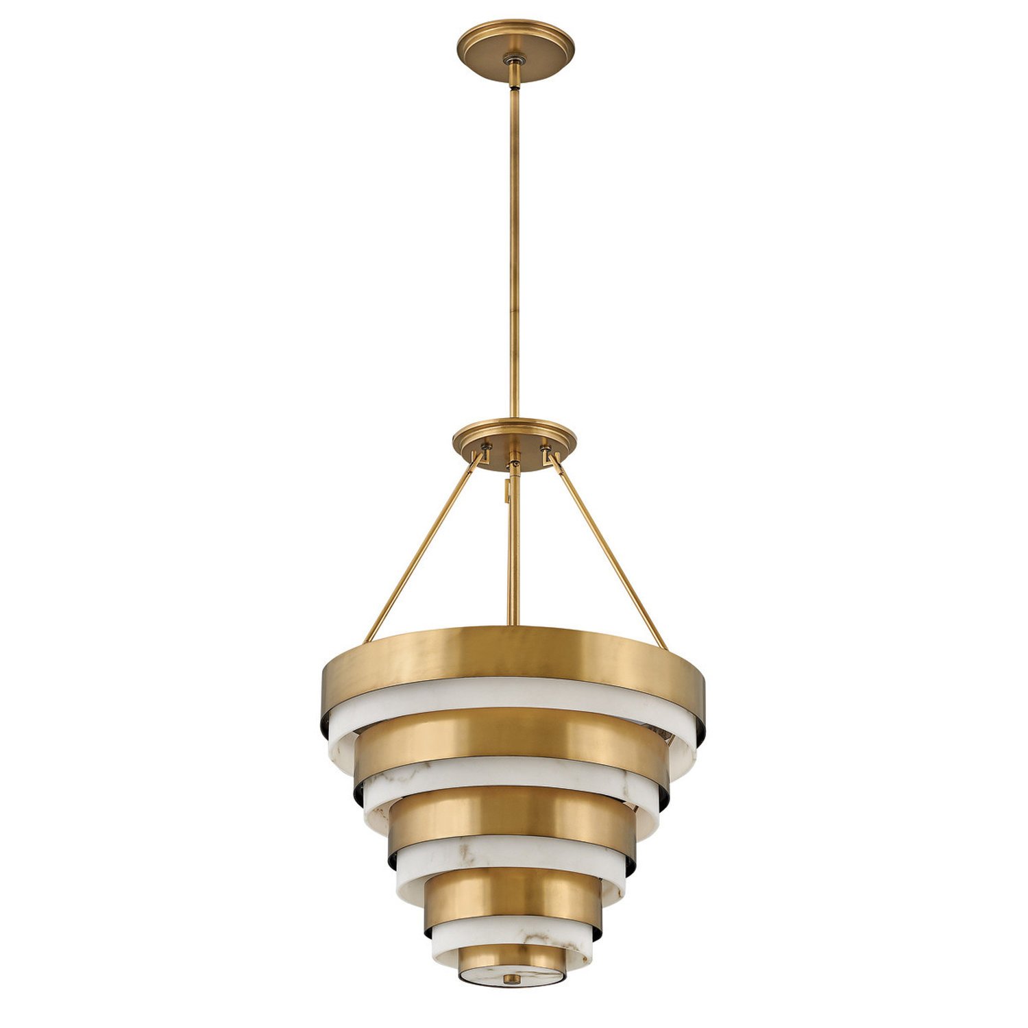 Elstead Hinkley 4 Arm Pendant Light - Heritage Brass