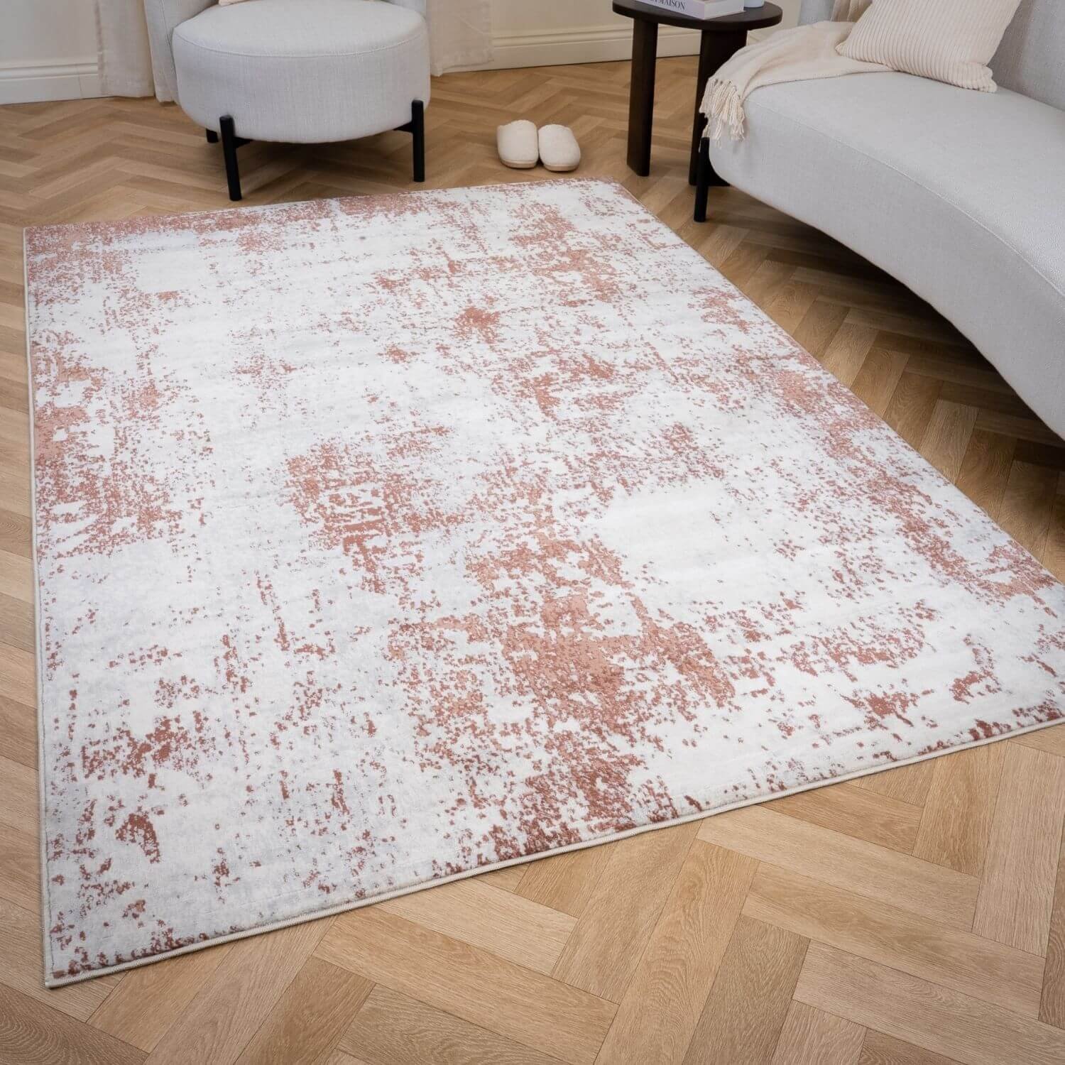 The Rugs Rose Elaris Abstract Faded Distressed Area Rug - 80 x 150cm