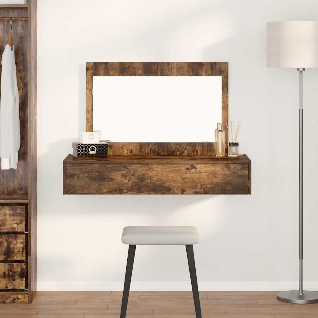Walplus 1 Drawer Engineered Wood Dressing Table - Brown - 100 x 40 x 70 cm