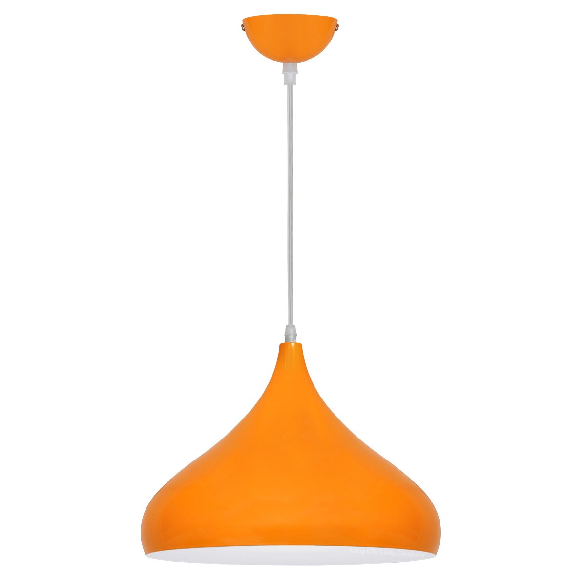 Energy Light Bulbs Metal Dome Ceiling Pendant Light - Orange