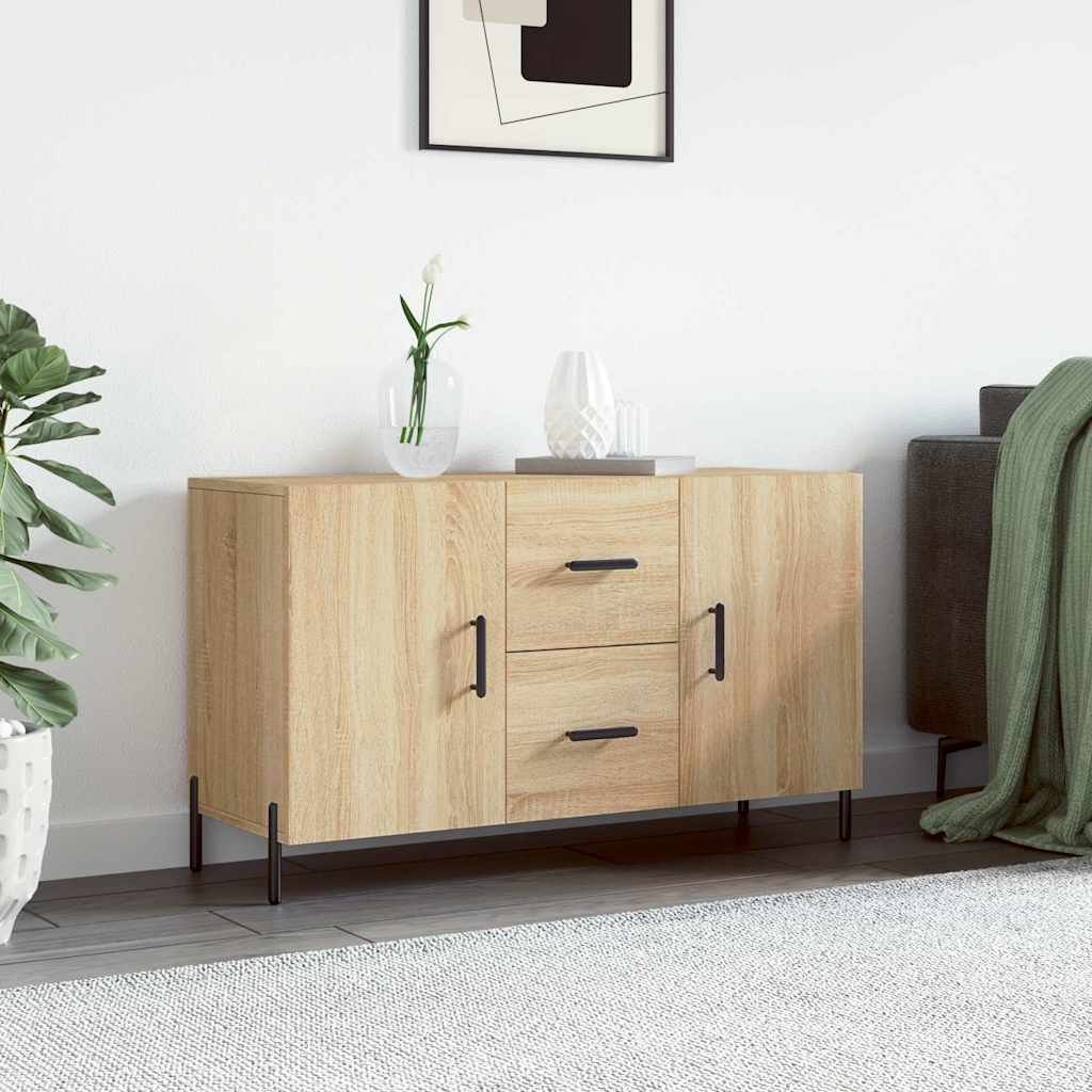Walplus Engineered Wood Sideboard - Sonoma Oak - 100 x 36 x 60 cm