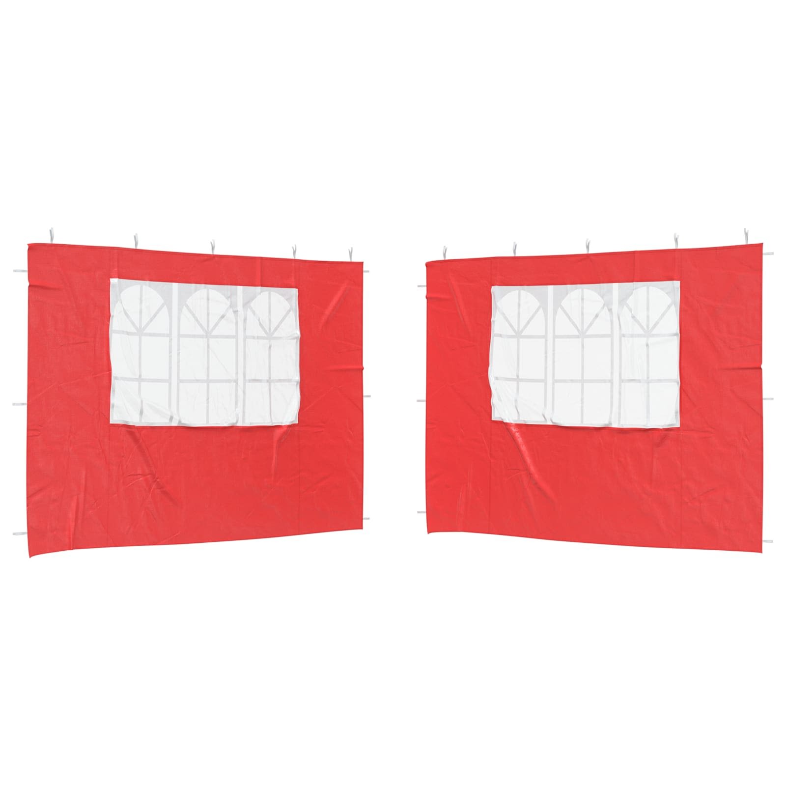 Walplus 300 x 195 cm PE Replacement Party Tent Sidewalls 2pcs - Red