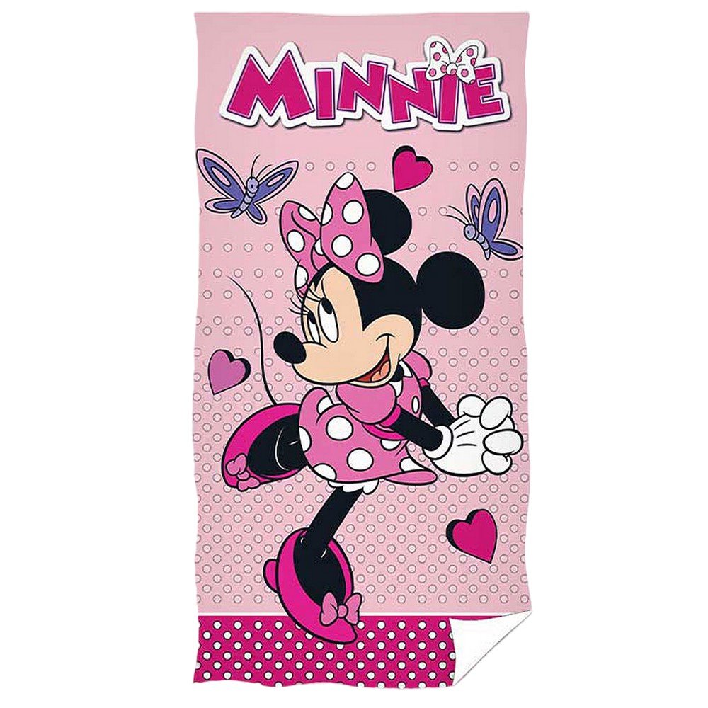 Disney Minnie Mouse Beach Towel - Pink & White & Black