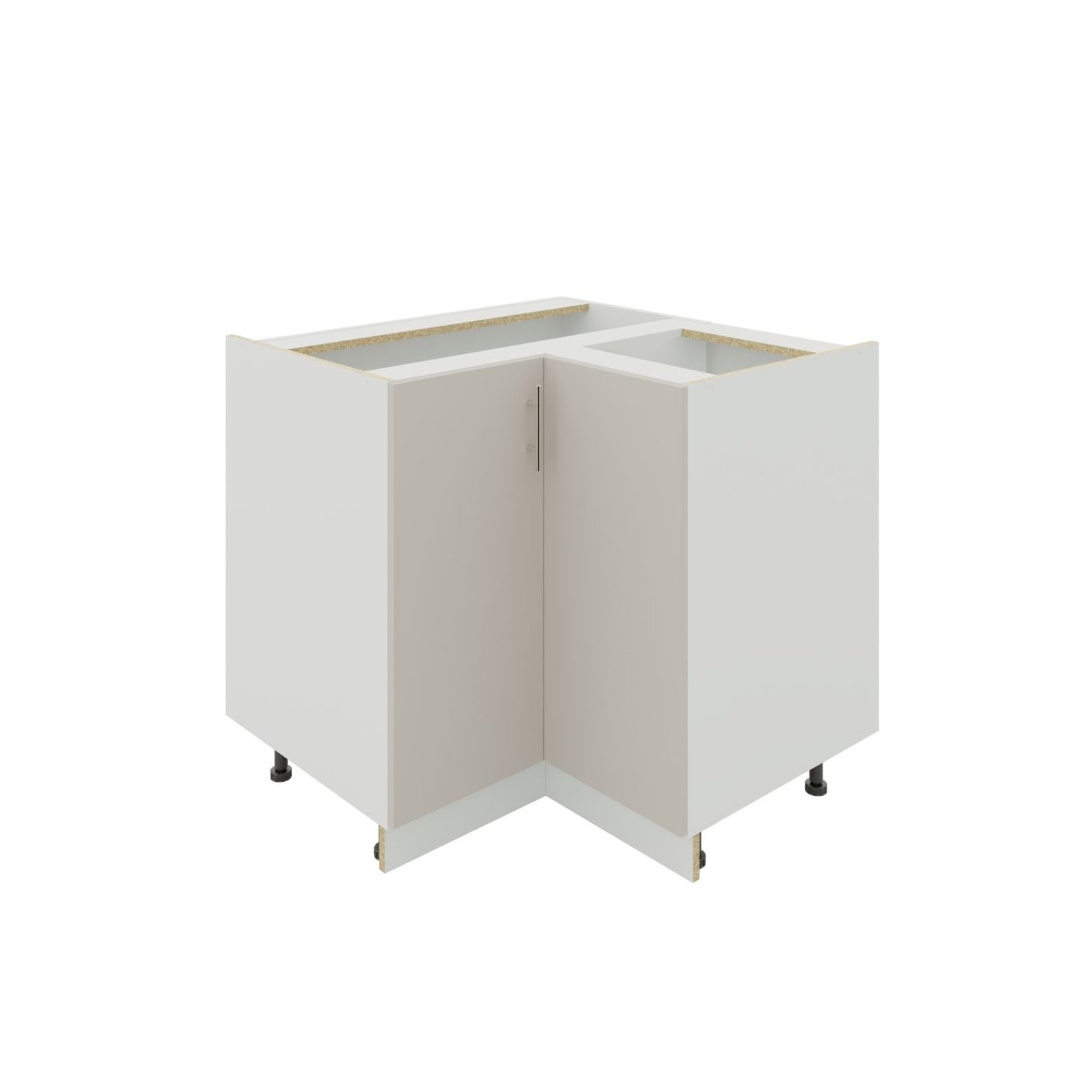 JD Greta 900mm Adjustable Leg Base Corner Cabinet with 2 Doors - Cashmere Matt