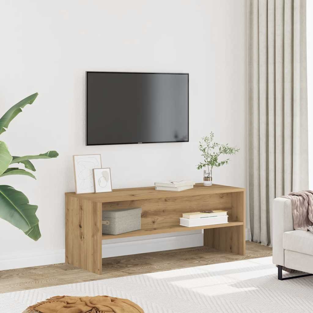 Walplus Engineered Wood TV Cabinet - Oak - 100 x 40 x 40 cm