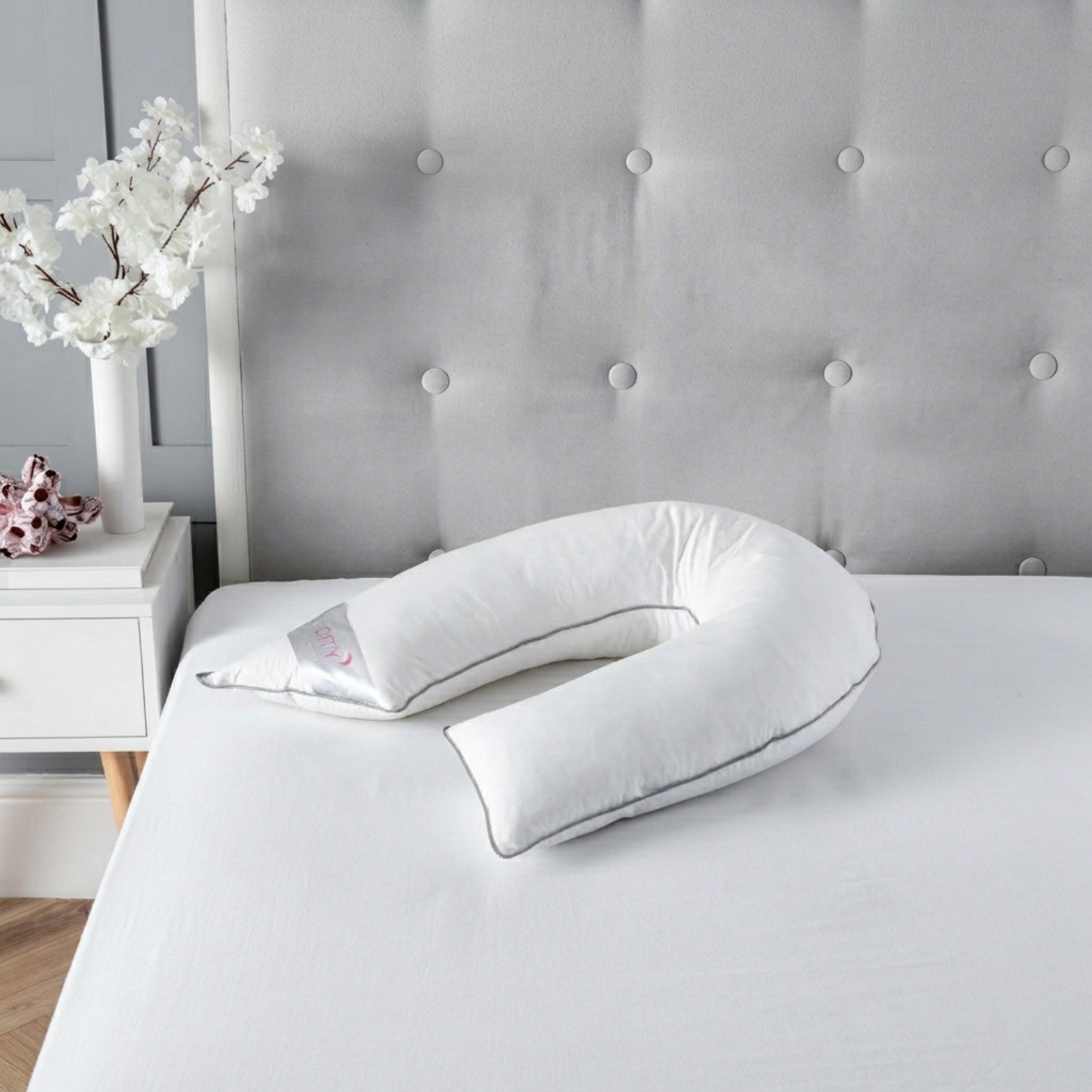 Snug City V Shape Duck Feather Pregnancy Nursing Support Pillow