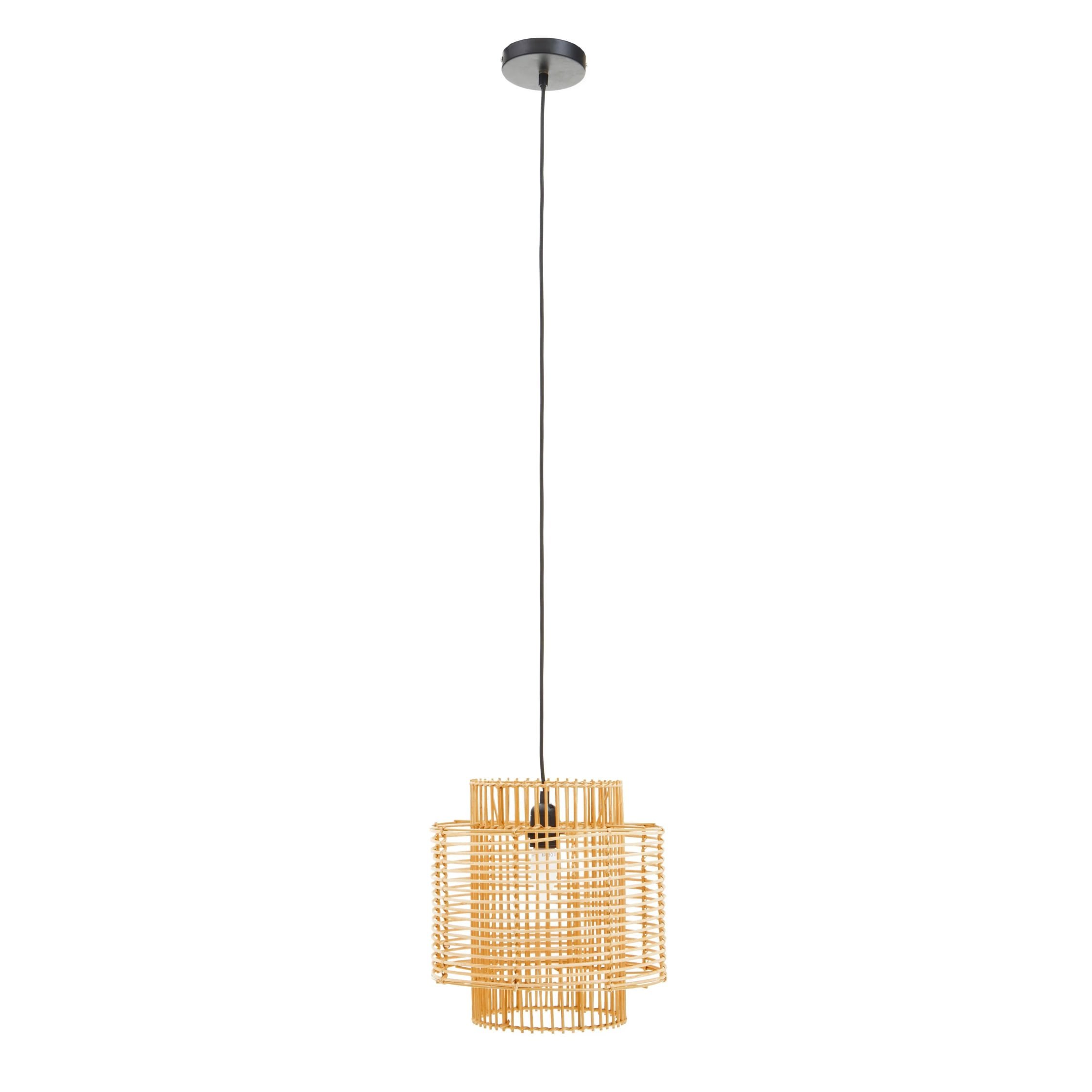 Orsina Jaya Rattan Overlapping Pendant Lamp - Natural