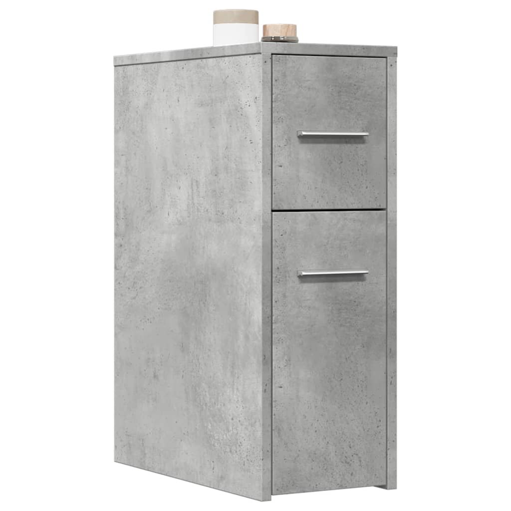Walplus Engineered Wood Cupboard - Granite Grey - 22 x 44 x 61.5 cm