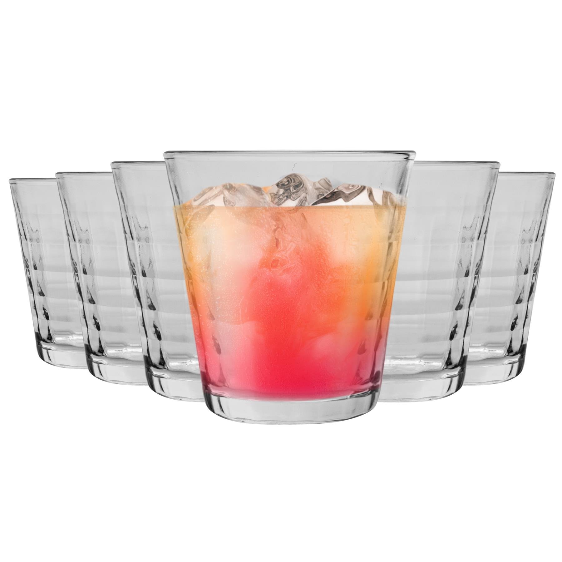 Duralex Prisme 220ml Drinking Glass Tumblers Pack of 12 - Clear
