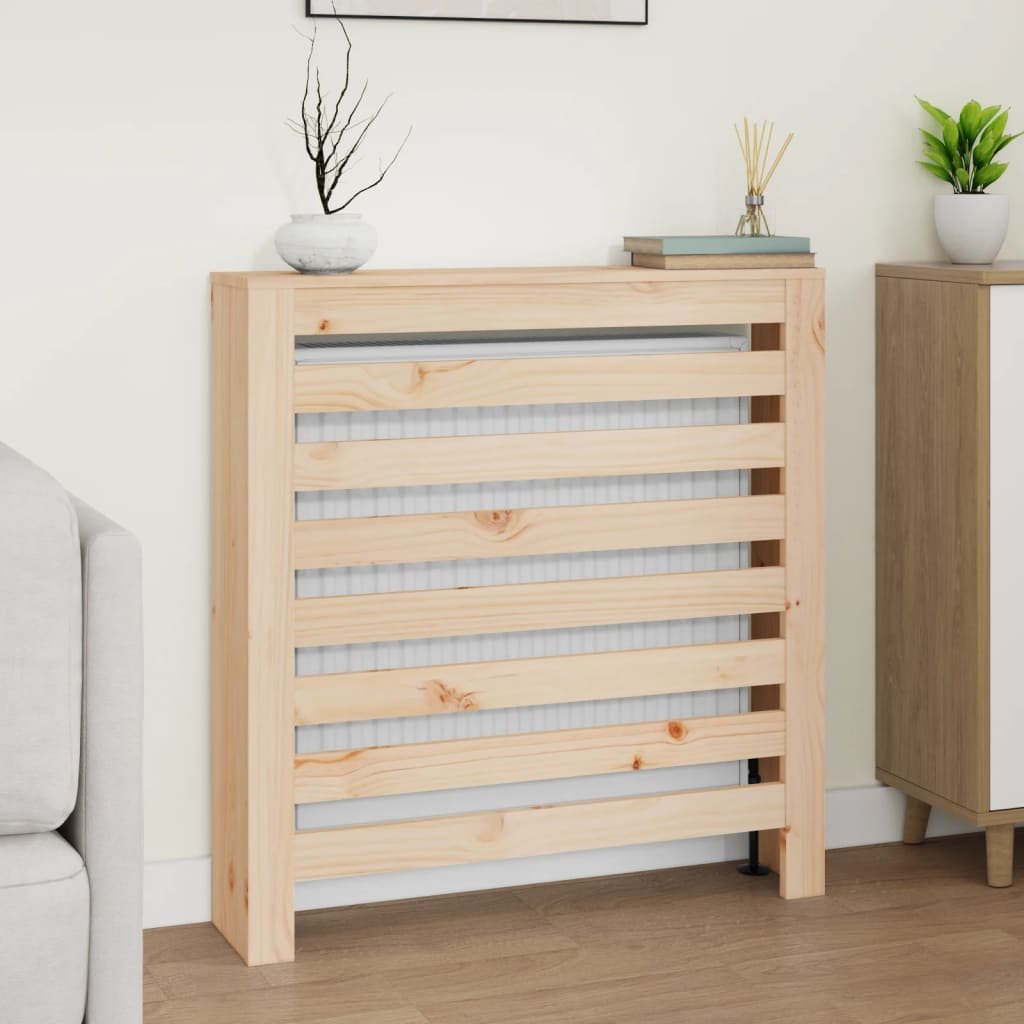 Walplus Horizontal Slats Solid Wood Radiator Cover - 79.5 x 19 x 84 cm