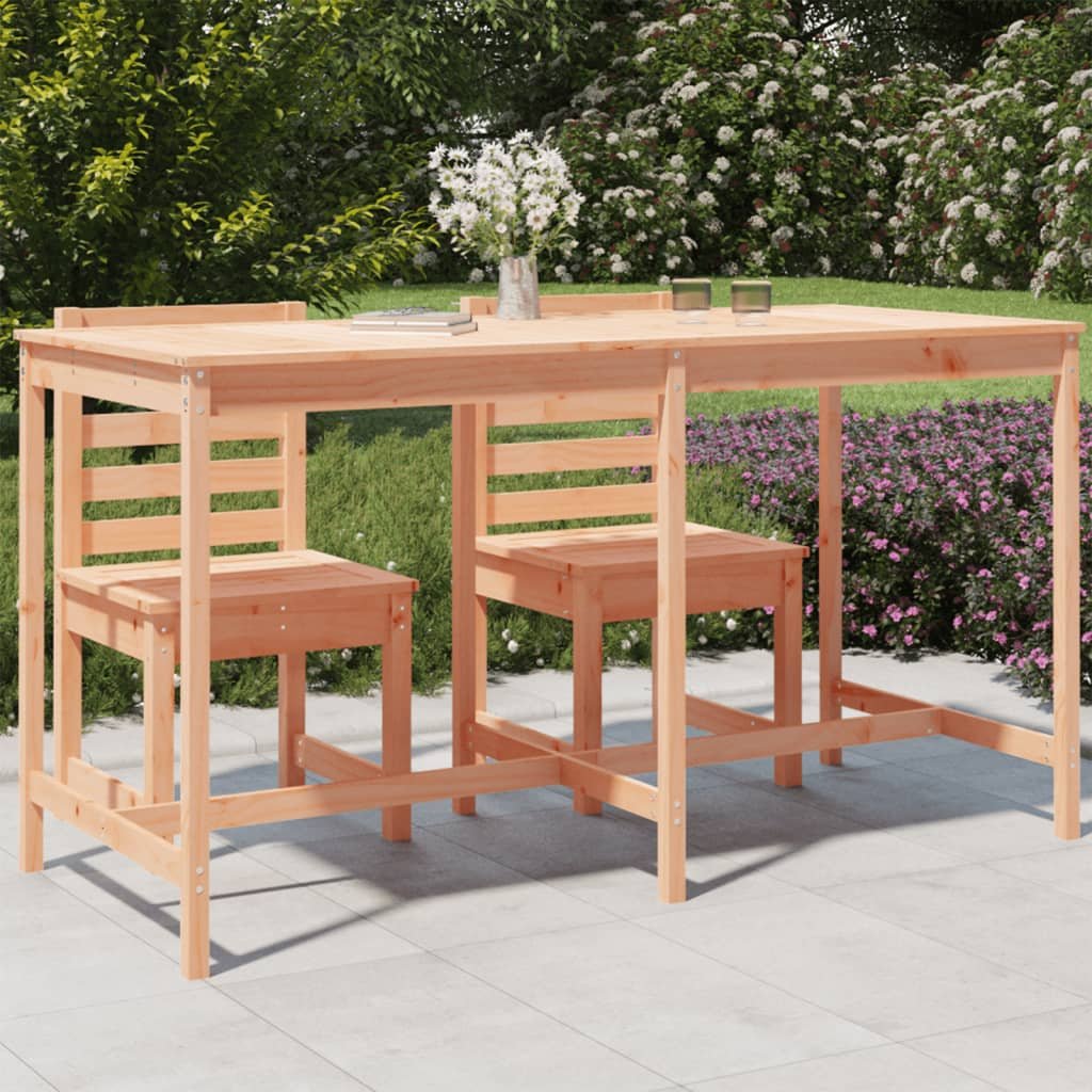 Walplus Douglas Wood Garden Table - Brown - 203.5 x 90 x 110 cm