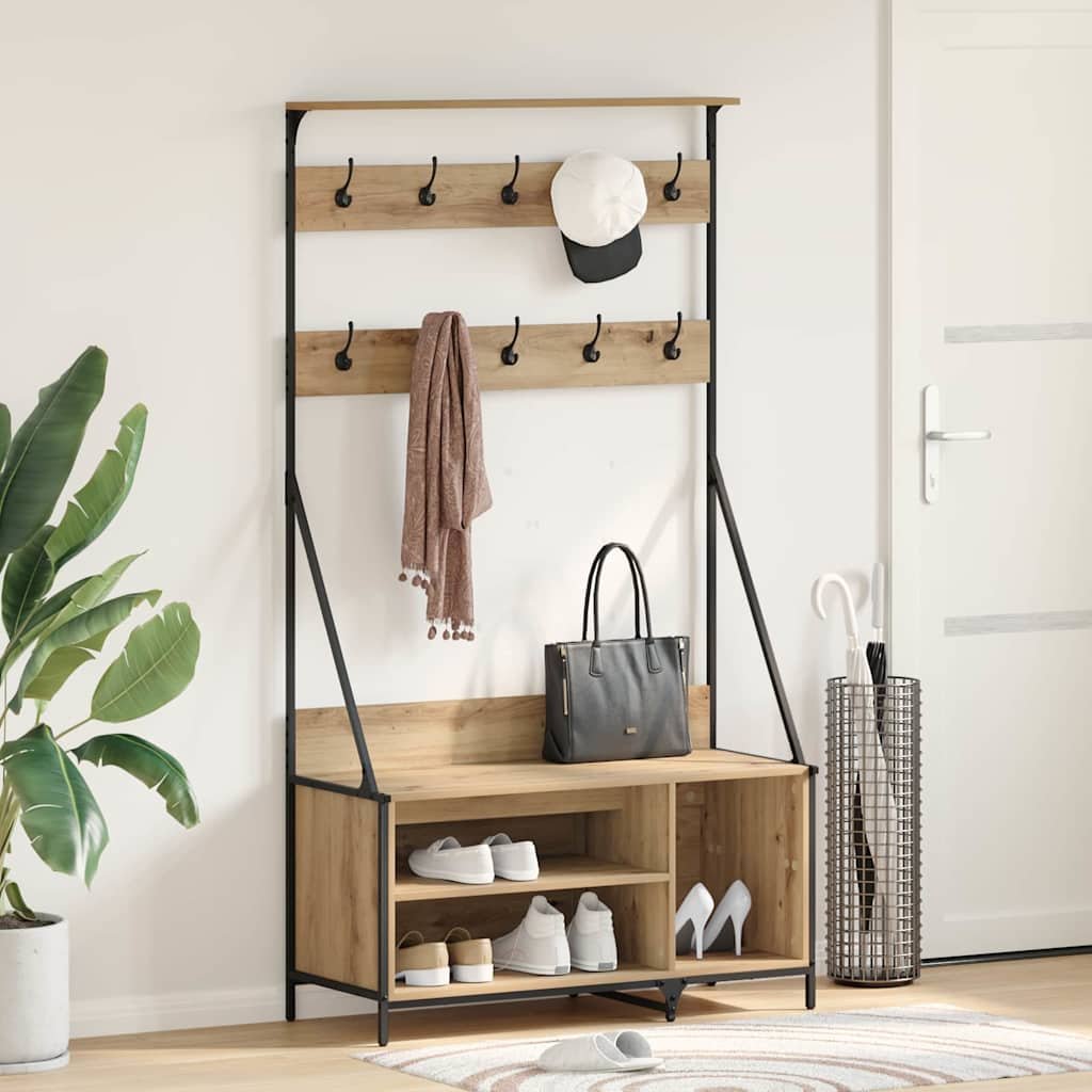 Walplus Clothes Rack Artisan Engineered - Artisan Oak - 100 x 41 x 184 cm