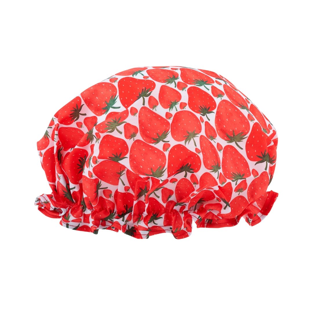 SMUG Shower Cap - Strawberry Print