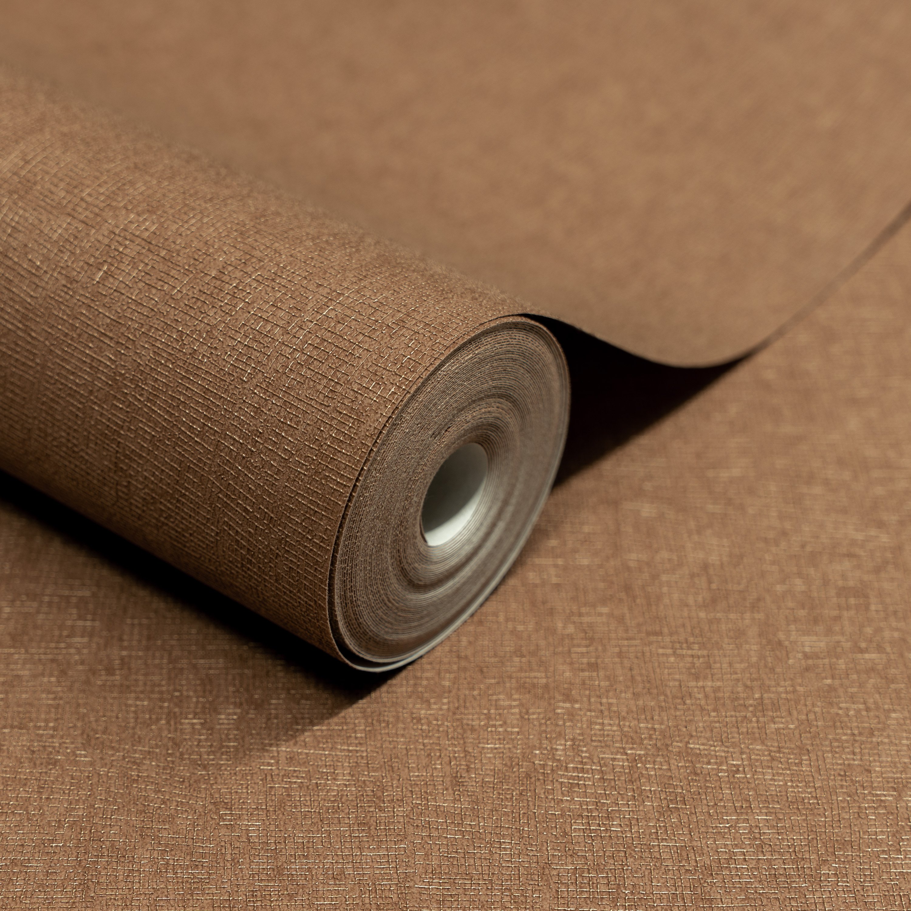 Grandeco Boutique Atogo Woven Effect Embossed Wallpaper - Bronze