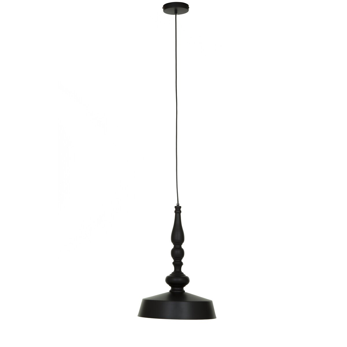 Orsina Lenno Small Vintage Metal Pendant Light - Black And Gold