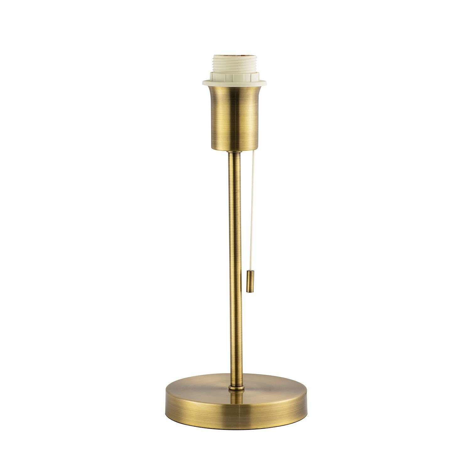 Happy Homewares Base in Antique Brass with Pull Cord Switch Table Lamp - 13cm