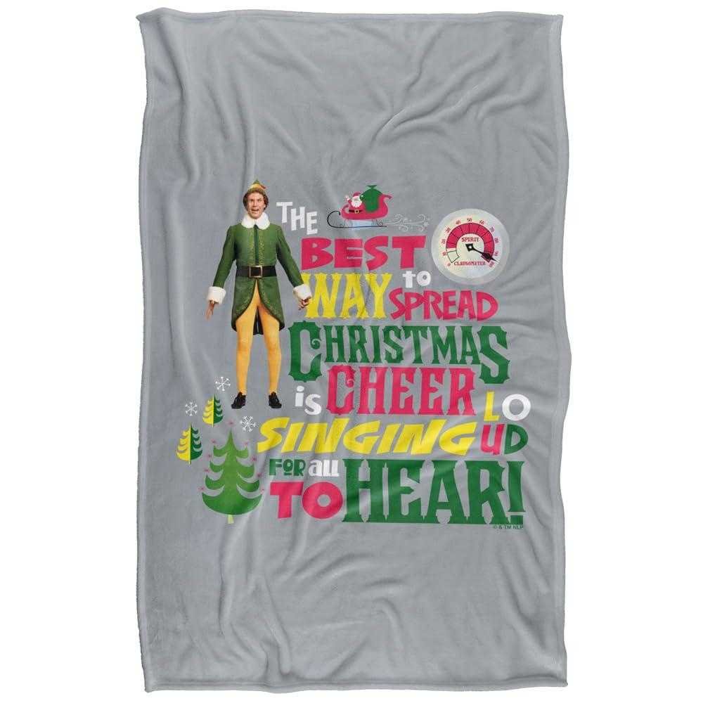 Elf Spread Christmas Cheer Soft Touch Blanket - 152cm x 127cm