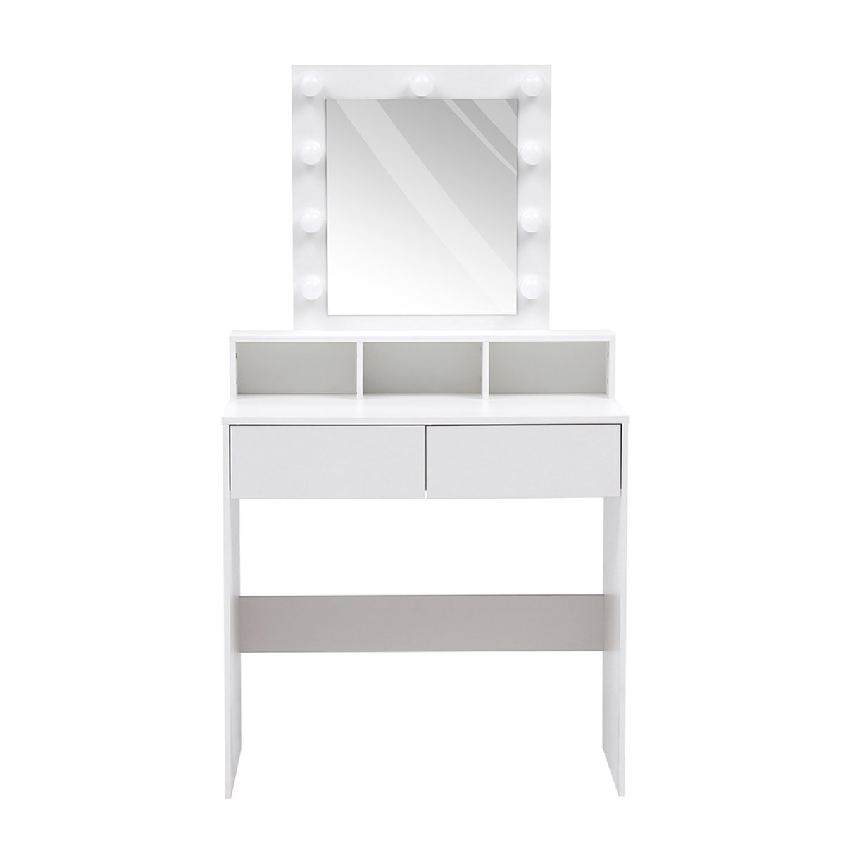 Living and Home Dressing Table with Lighted Mirror - White