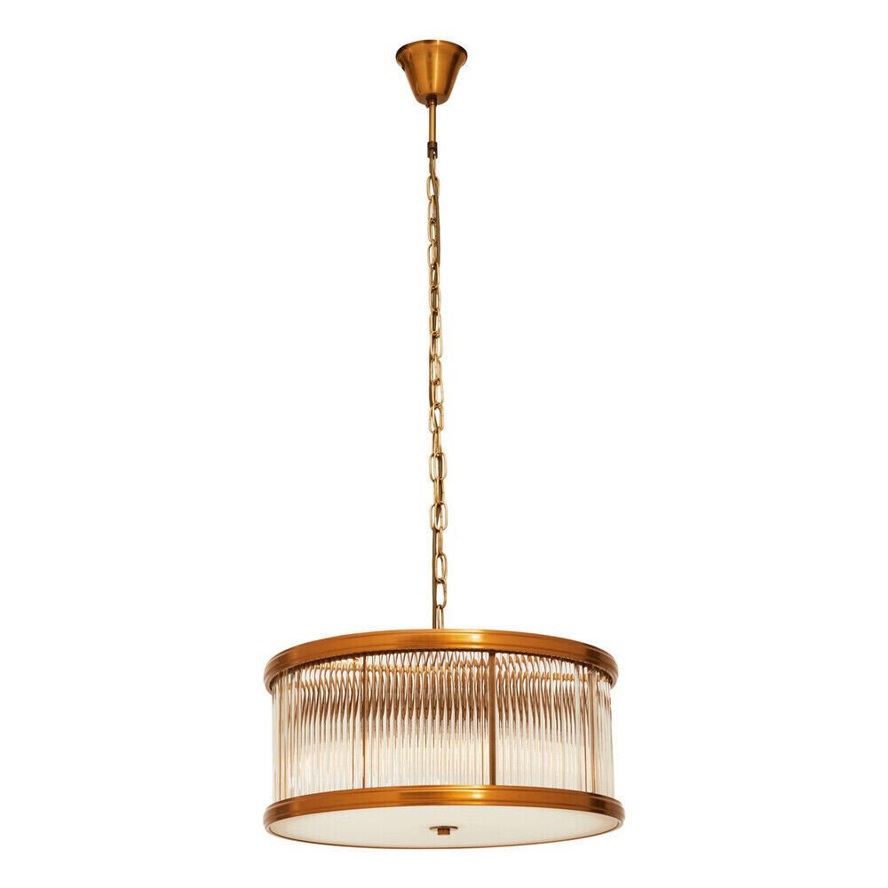 Orsina 6-Bulb Metal and Glass Pendant Light - Brown