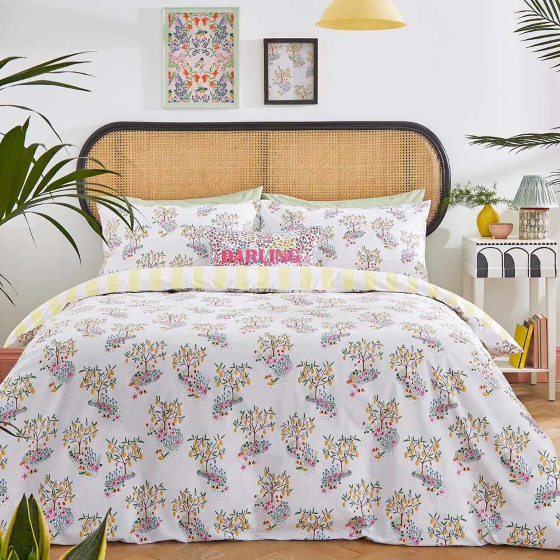 Cath Kidston Lemon Trees White Duvet Cover Set - Single