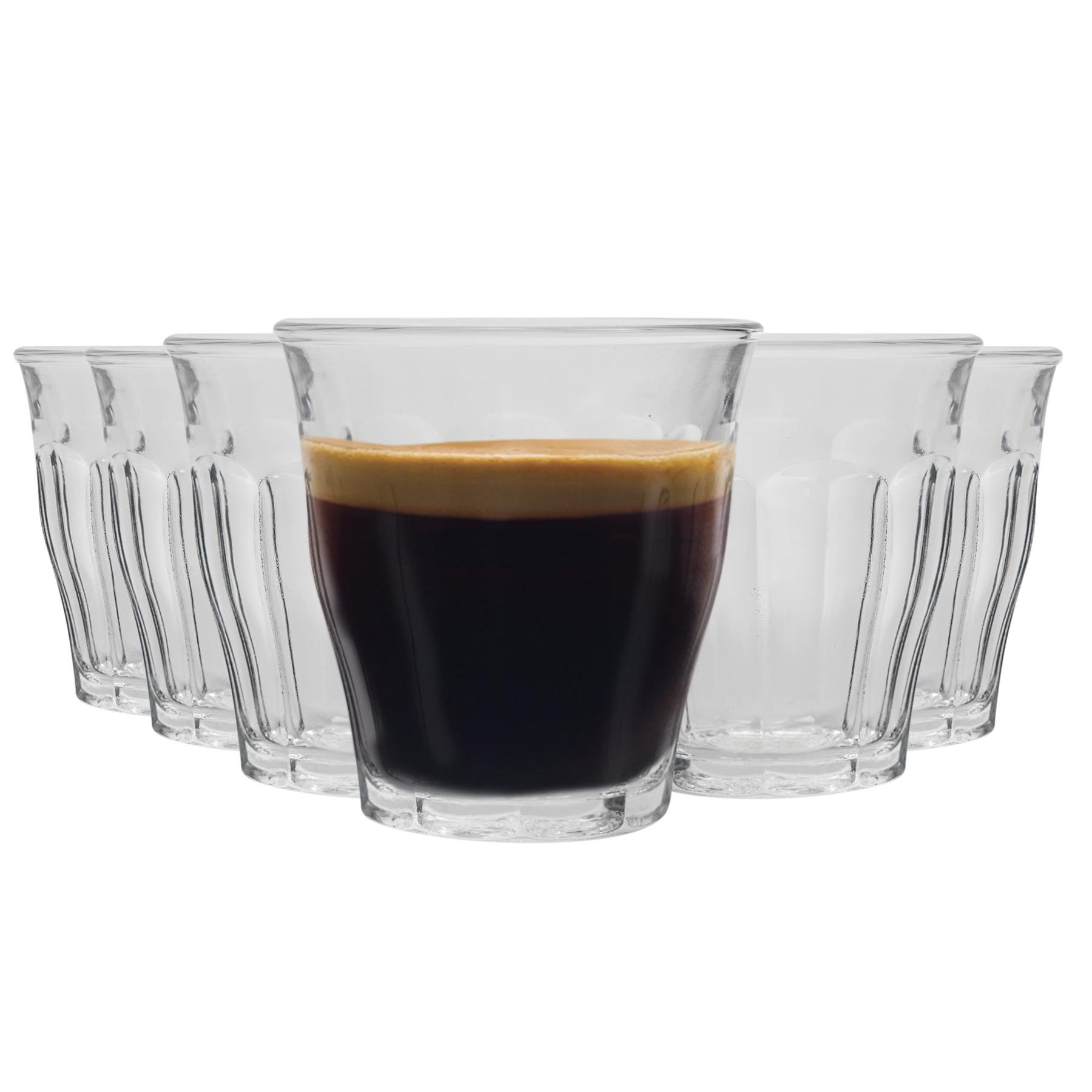 Duralex Picardie 90ml Shot Glass Espresso Cups - Pack of 6
