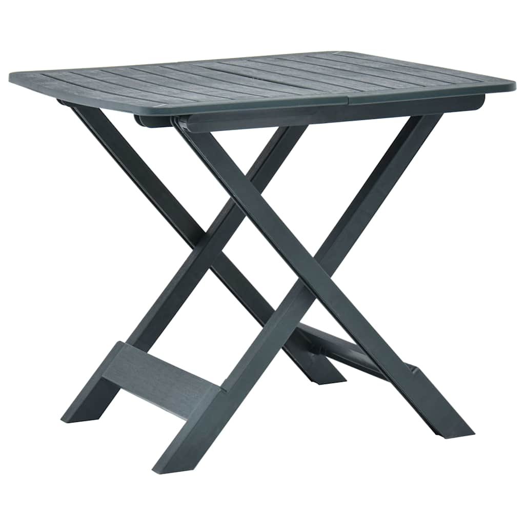 Walplus Plastic Folding Garden Table - Green - 79 x 72 x 70 cm