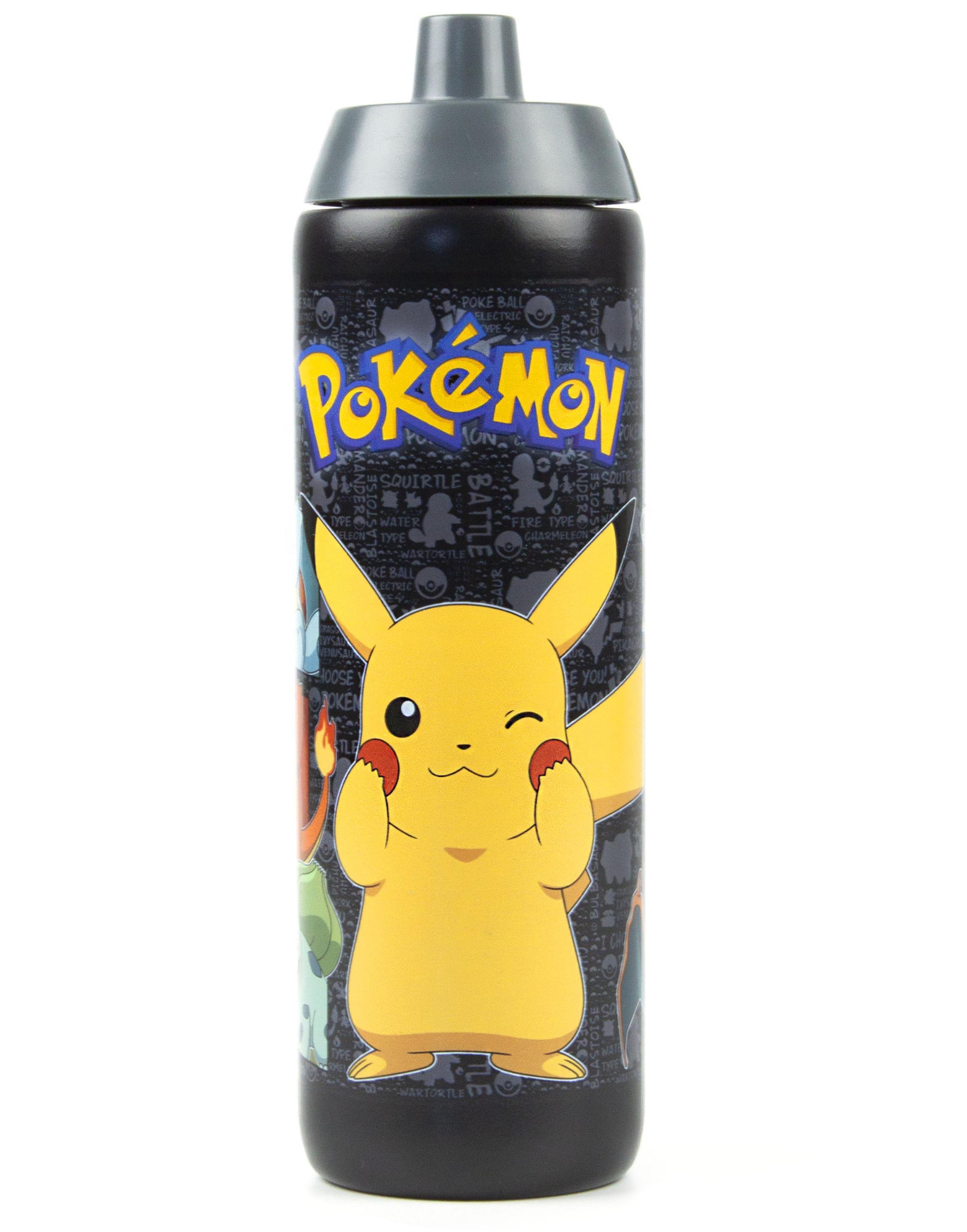 Pokemon Pikachu Kids Unisex Screw Water Bottle - Black