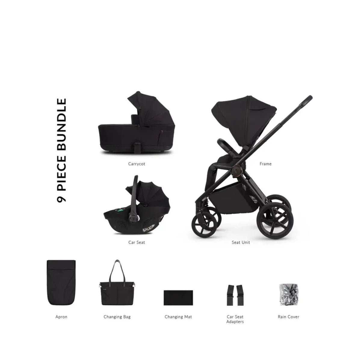 Venicci Claro 2 3-in-1 Travel System - Black
