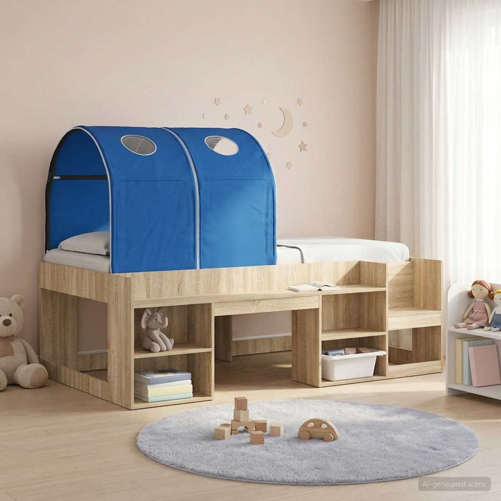Walplus Pack of 2 Fabric Kids Bed Tunnel - Blue - 211 x 52.5 x 2 cm