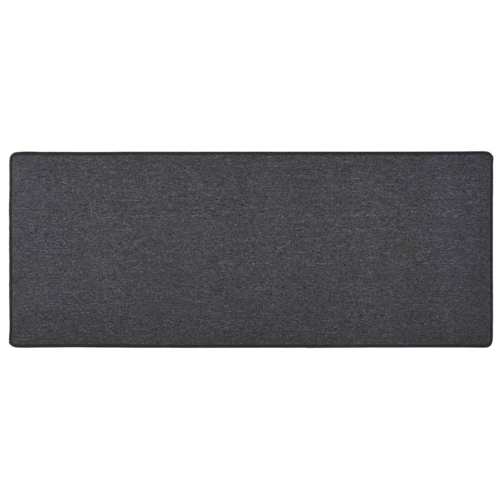 Walplus Polypropylene 3 mm Pile Carpet Runner - Anthracite - 80 x 200 cm
