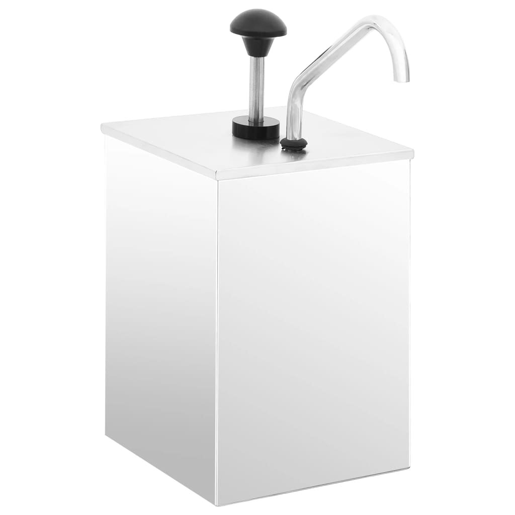Walplus 3.5L Stainless Steel Sauce Dispenser - Silver