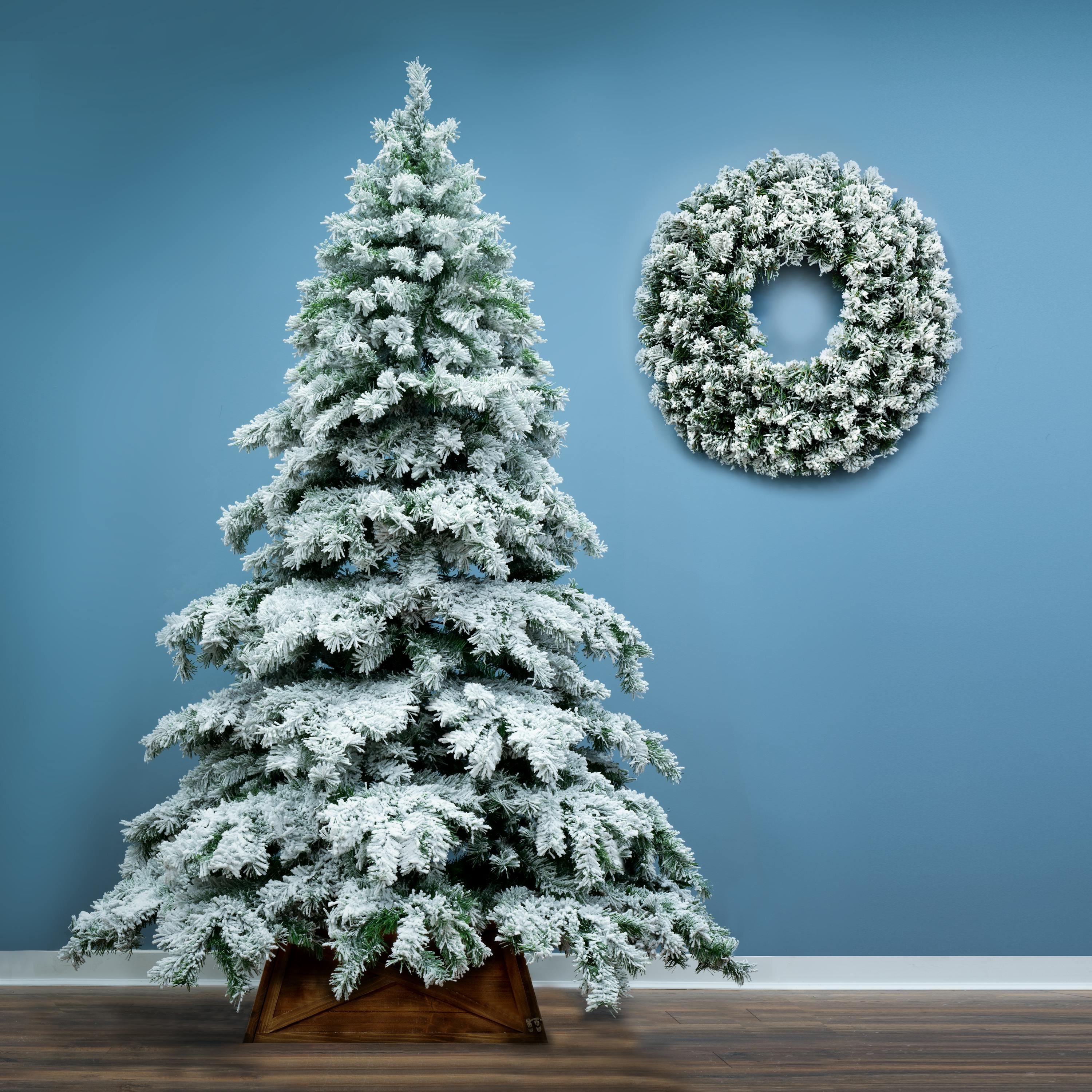 Christmas Tree World 7ft Snow White Fir Hook-On Branches Tree