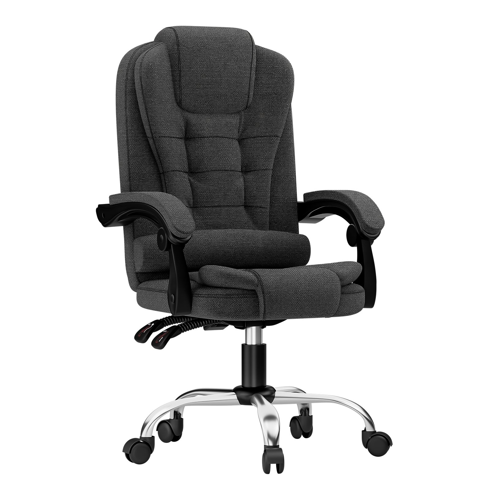 Rattantree Fabric Ergonomic Swivel Office Chair - Dark Grey