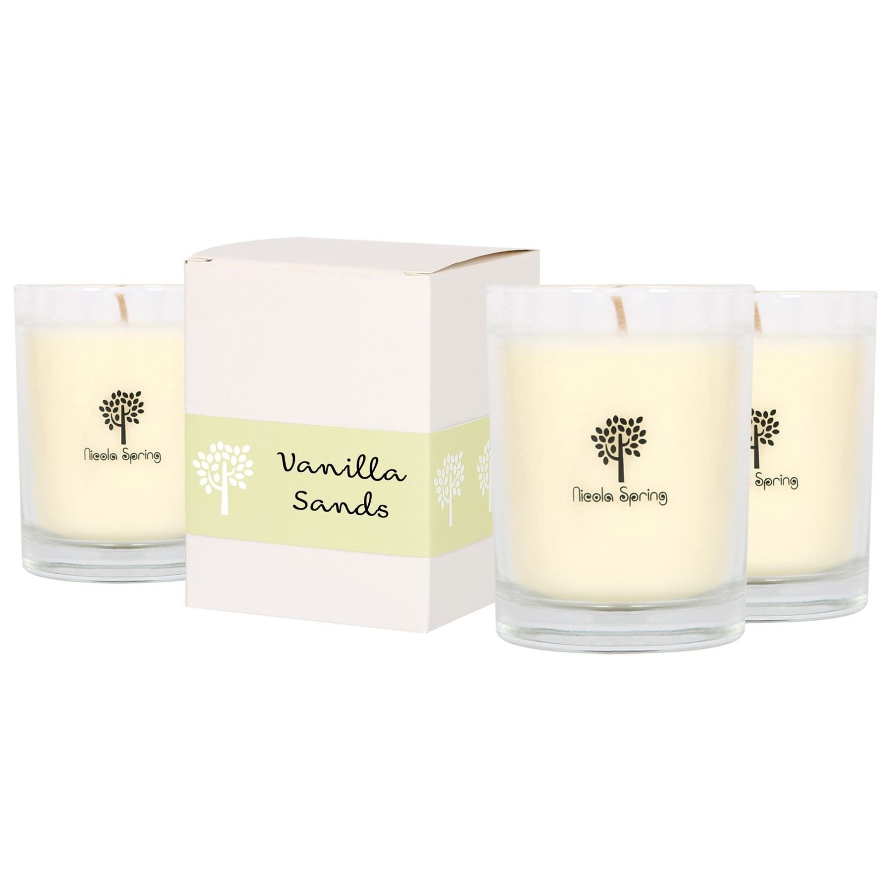 Nicola Spring Soy Wax Scented Candles - Vanilla Sands - Pack of 3