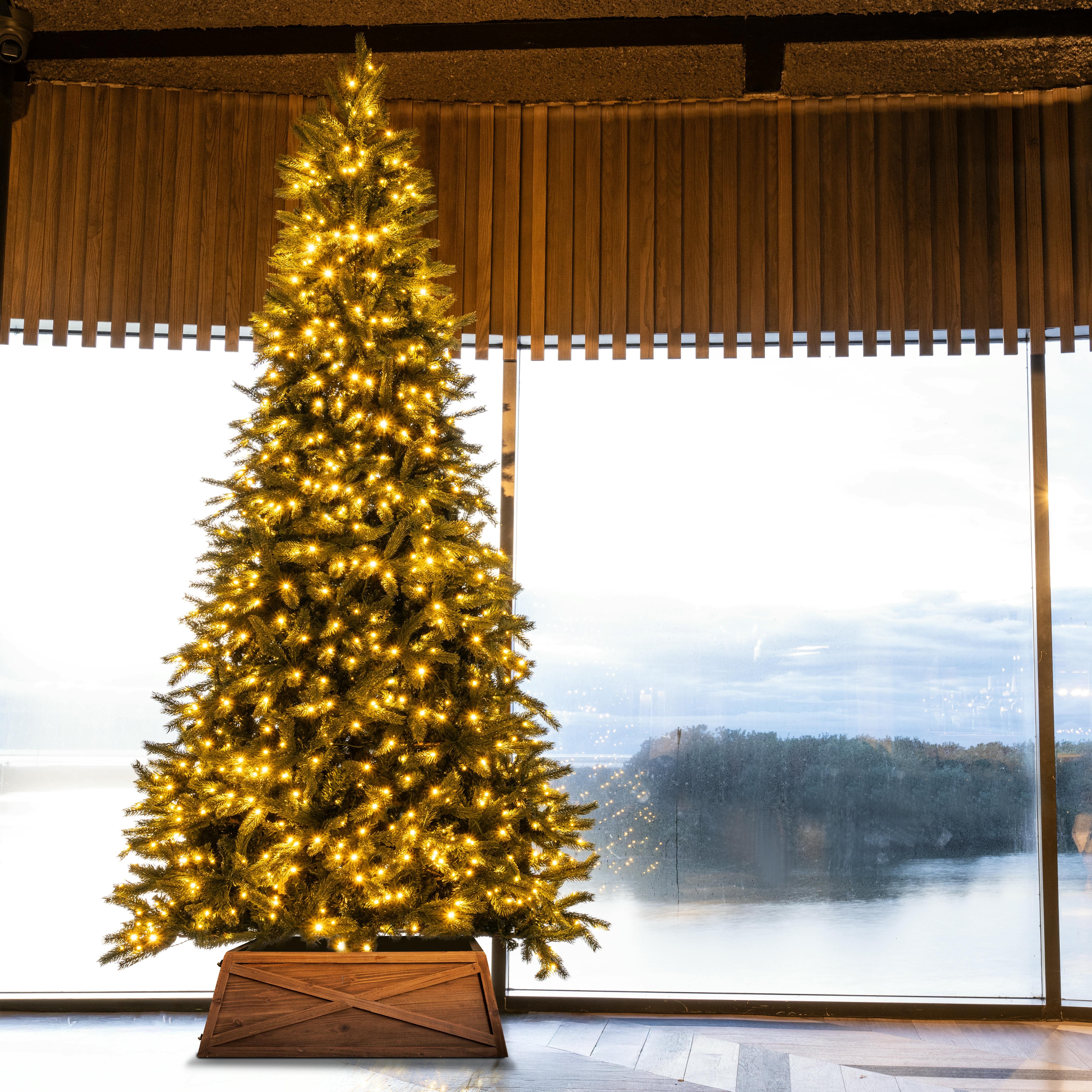 Christmas Tree World 12ft Ultra Devonshire Slimline Tree - Warm White
