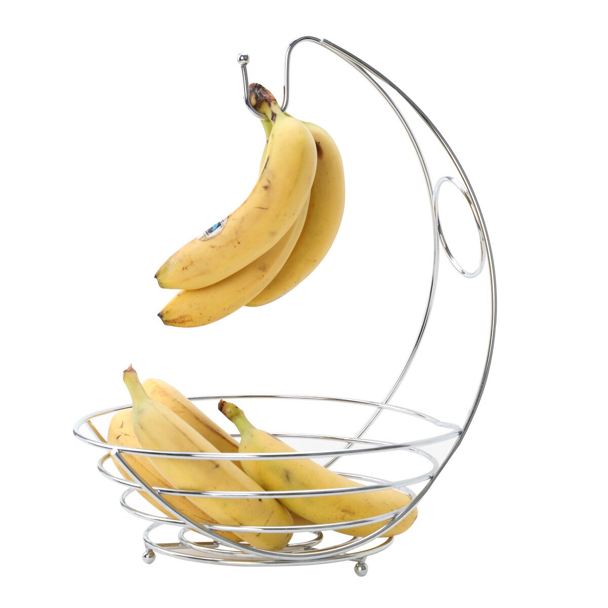 Orsina Kaya Fruit Bowl And Banana Hanger - Chrome