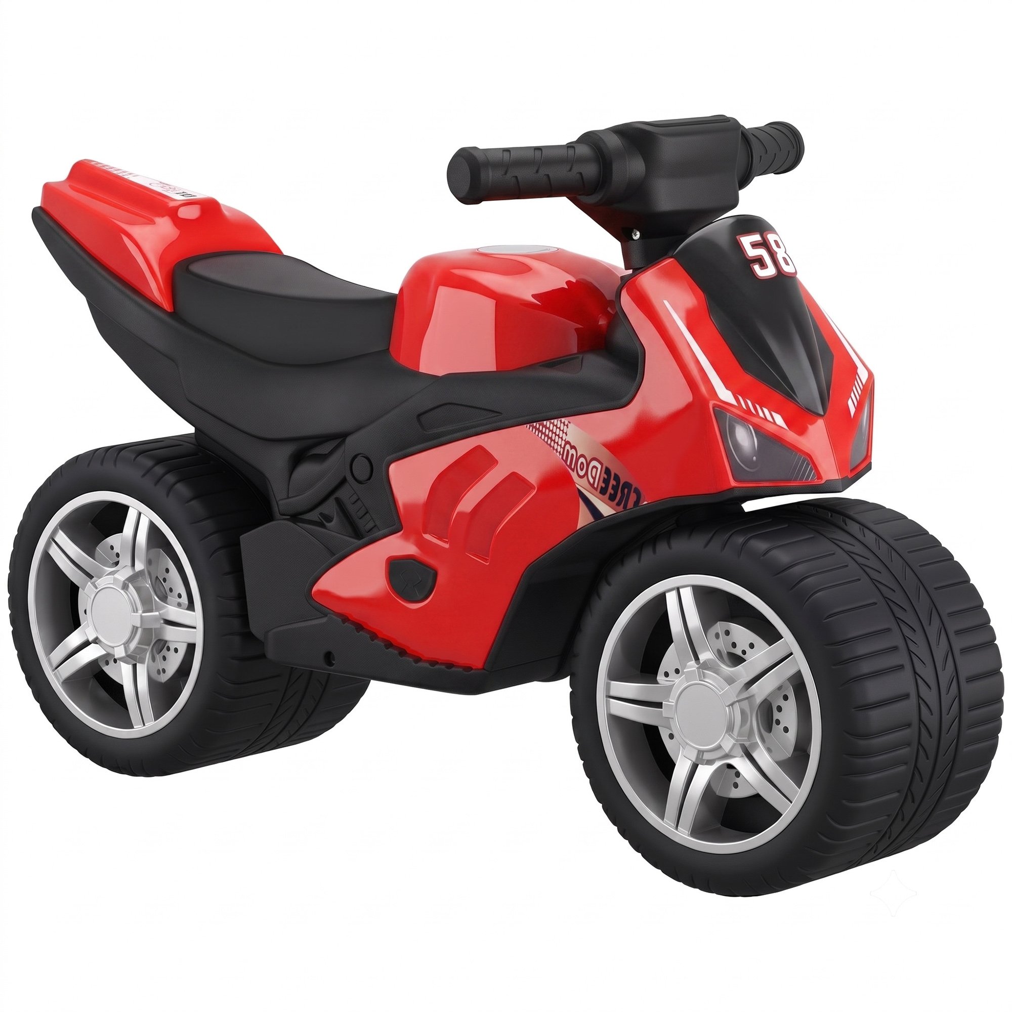 AIYAPLAY 18-36 Months Music Extra-Wide Wheels Balance Bike – Red