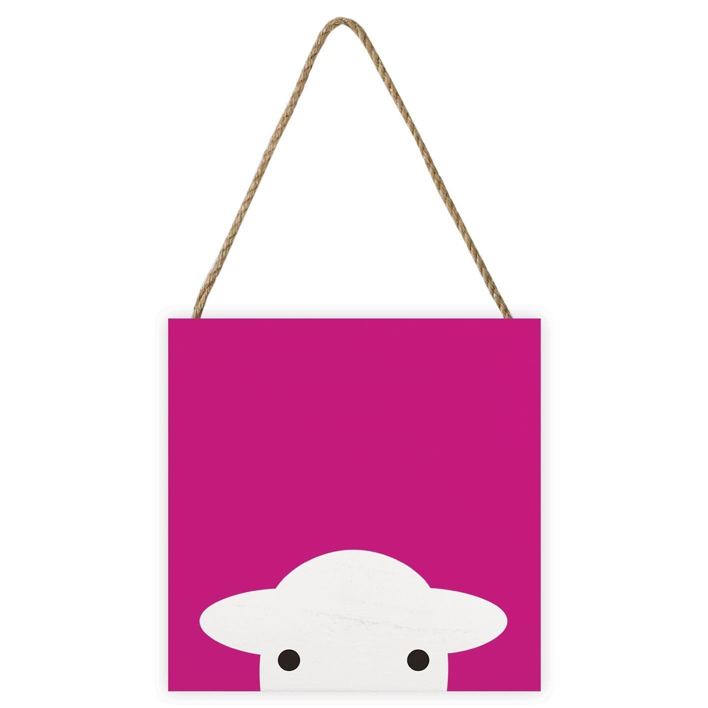 Herdy Peep Wood Plaque - Pink