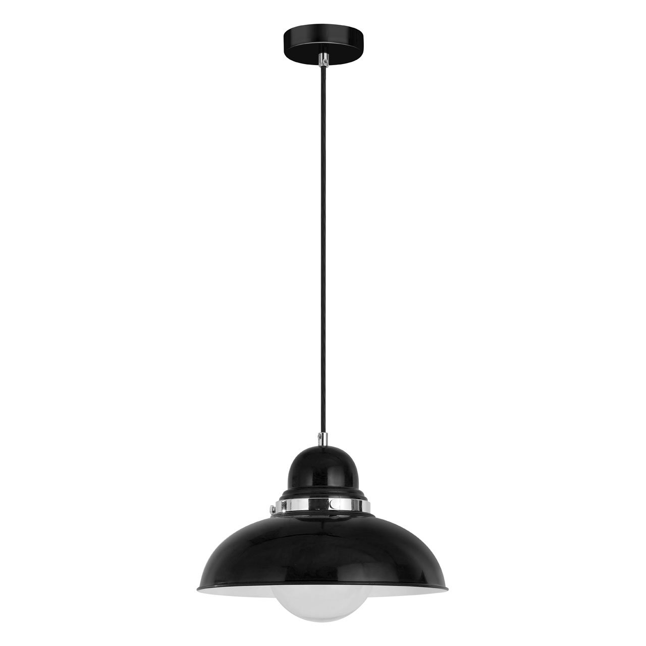 Orsina Jasper Pendant Light - Black and Chrome