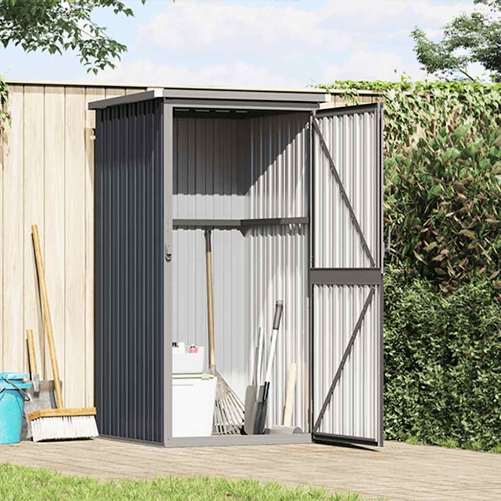 Walplus Galvanised Steel Tool Shed Metal Standard - Anthracite - 161 cm