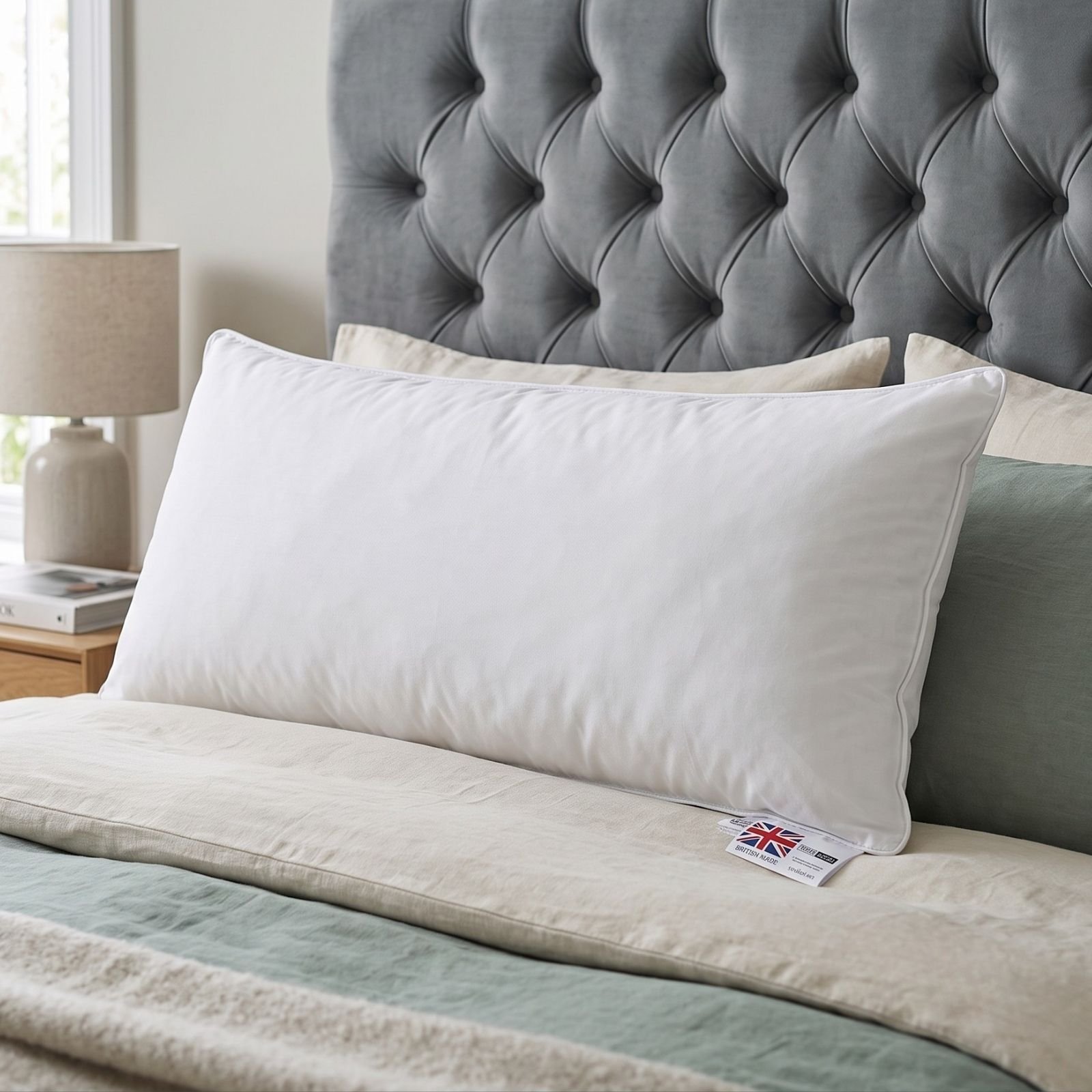 Homescapes Duck Feather European Pillow - 40 x 80 cm